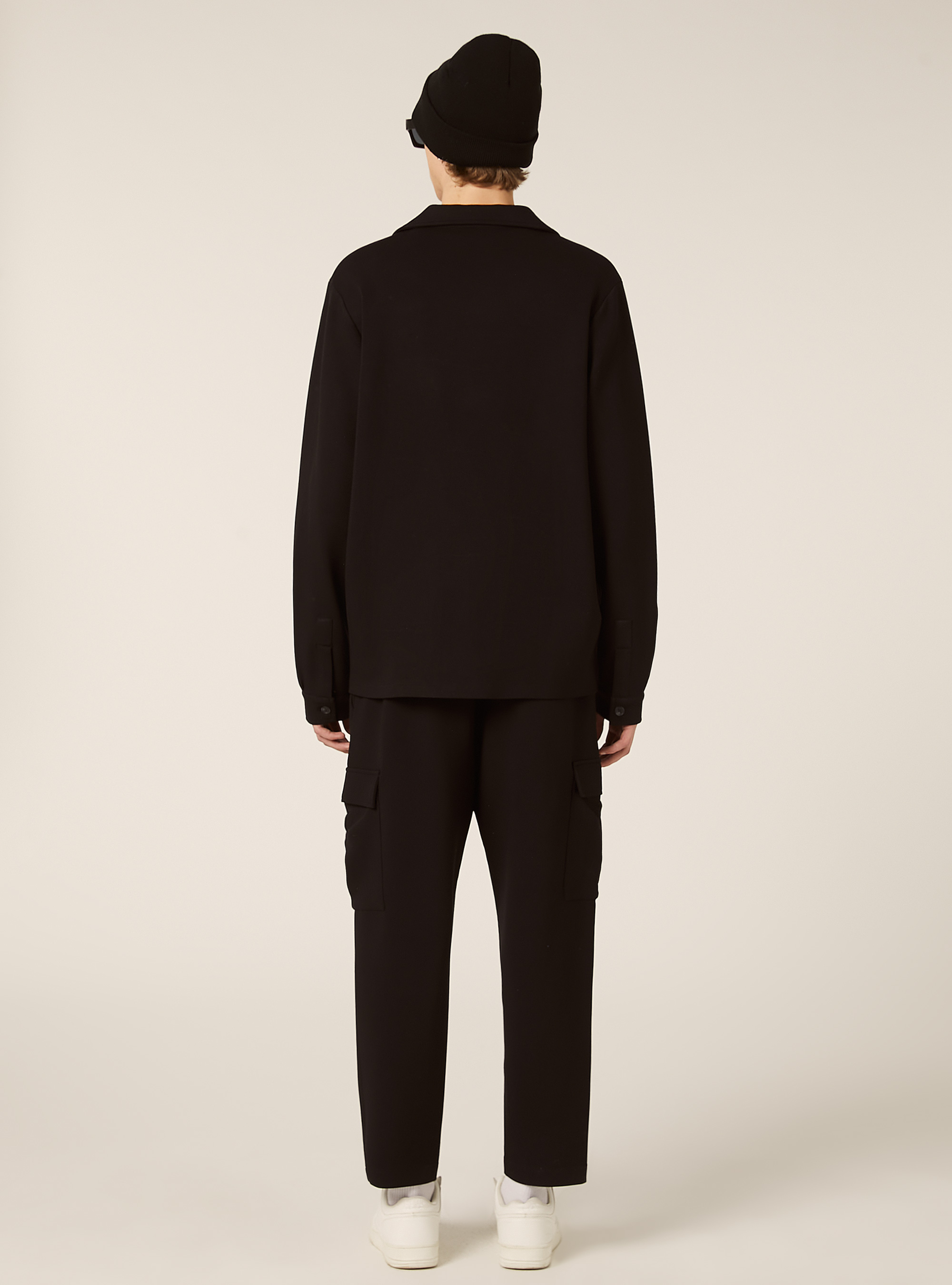 Hemd mit übergroßen Soft-Touch-Taschen, BK1 BLACK