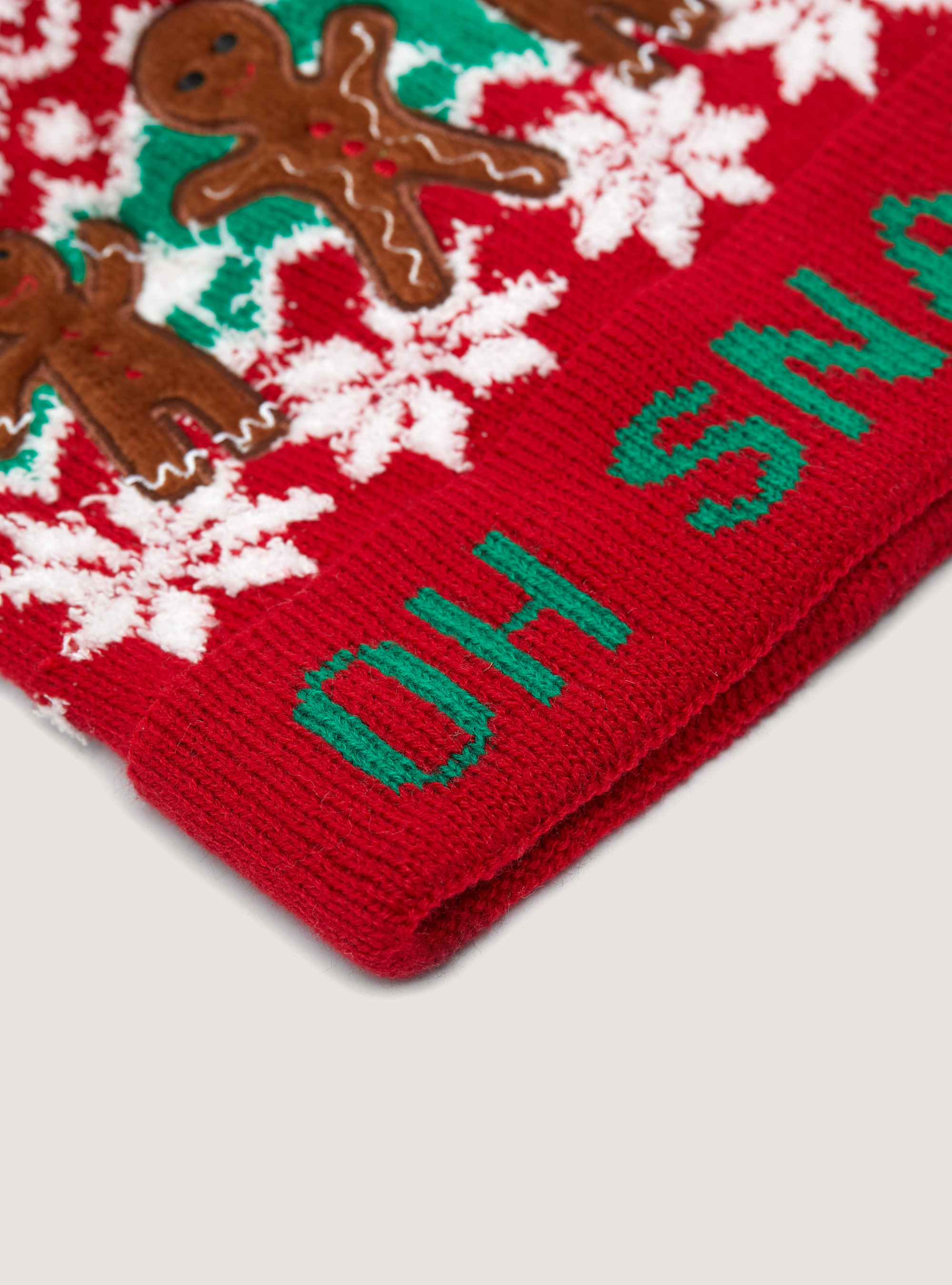 Cappello con pon pon Christmas Collection, RD2 RED MEDIUM