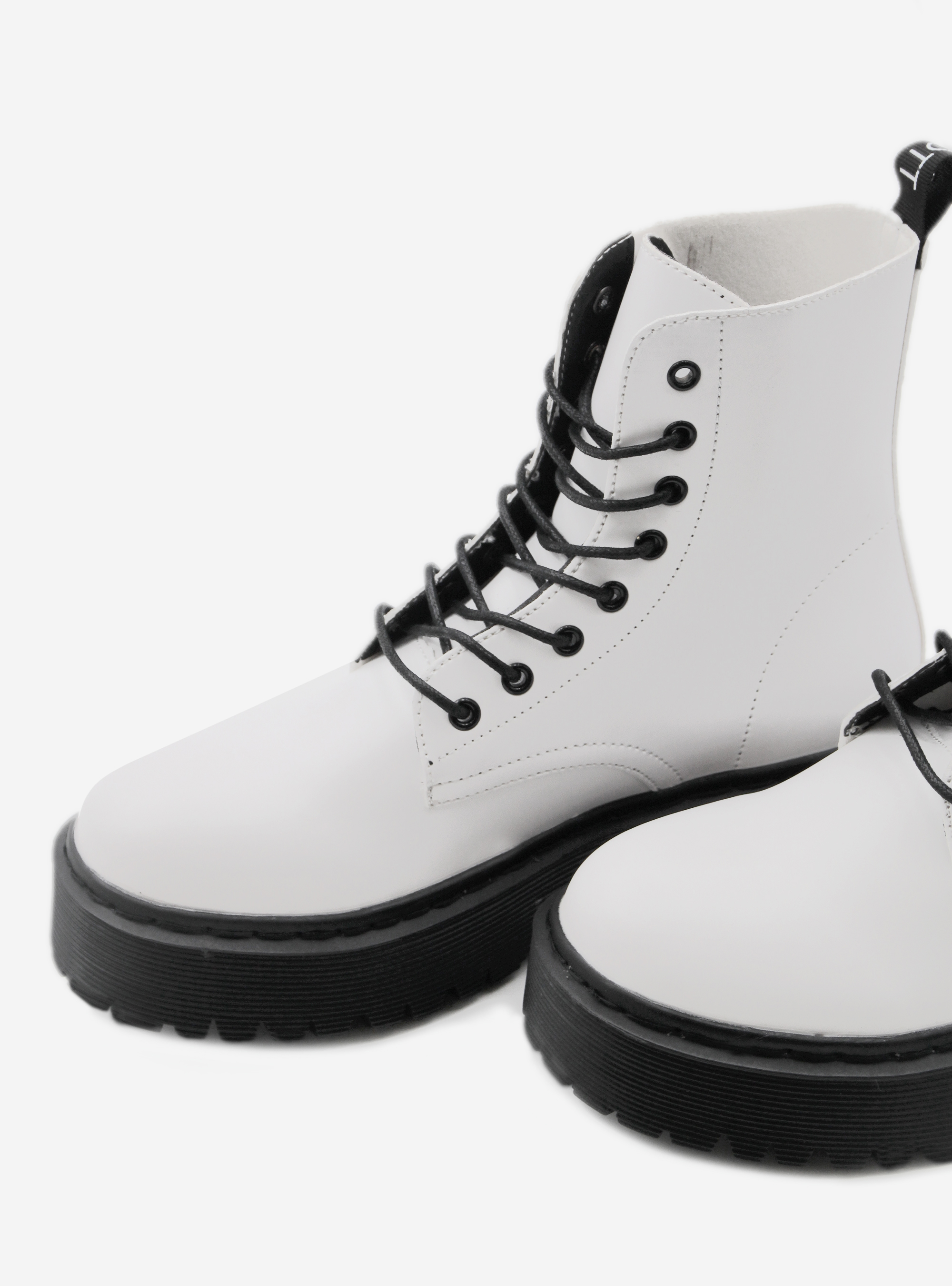 Stiefeletten mit Plateau-Absatz und Track-Sohle, C099 WHITE