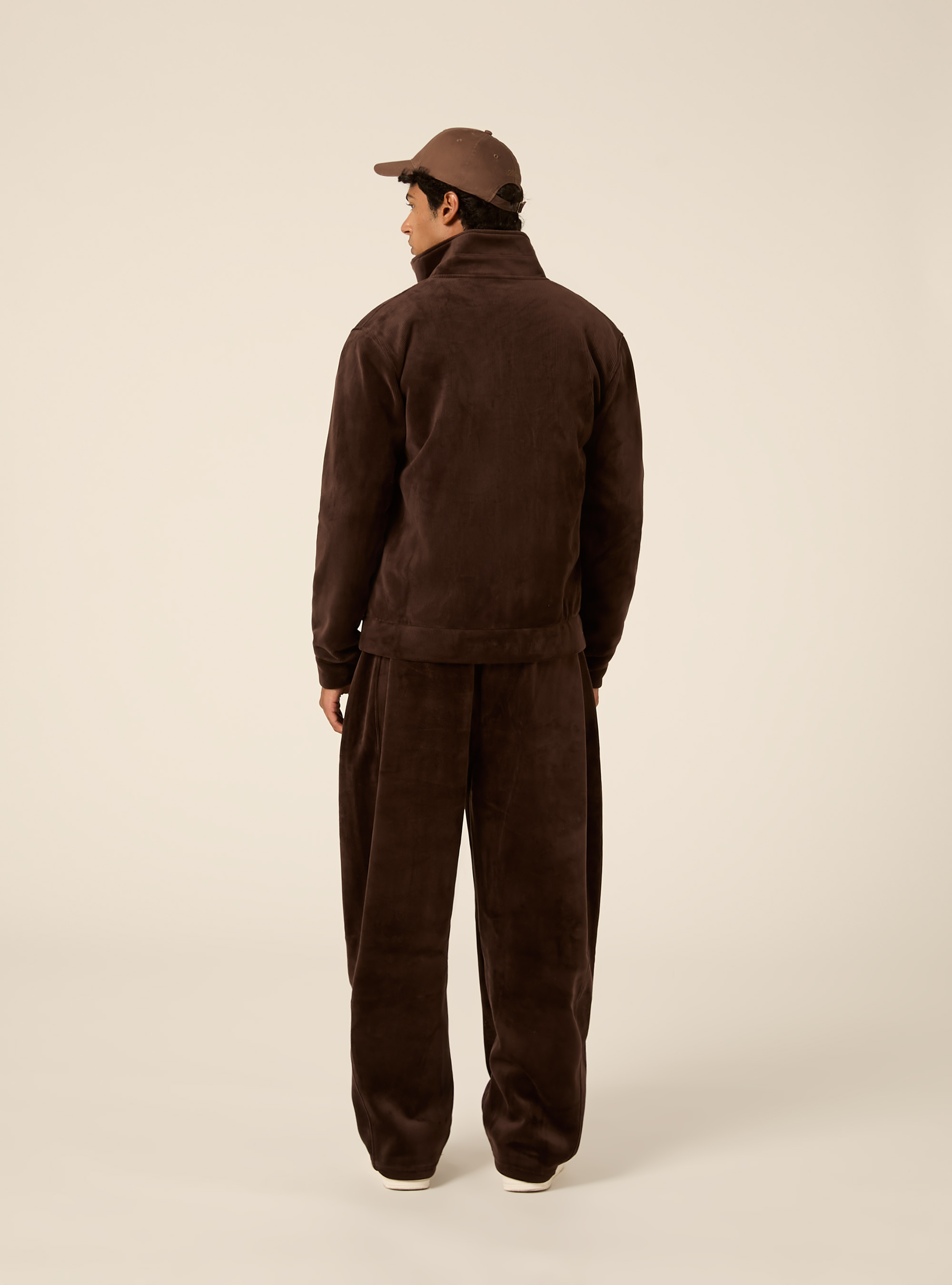 Cardigan in velluto a coste, BR1 BROWN DARK