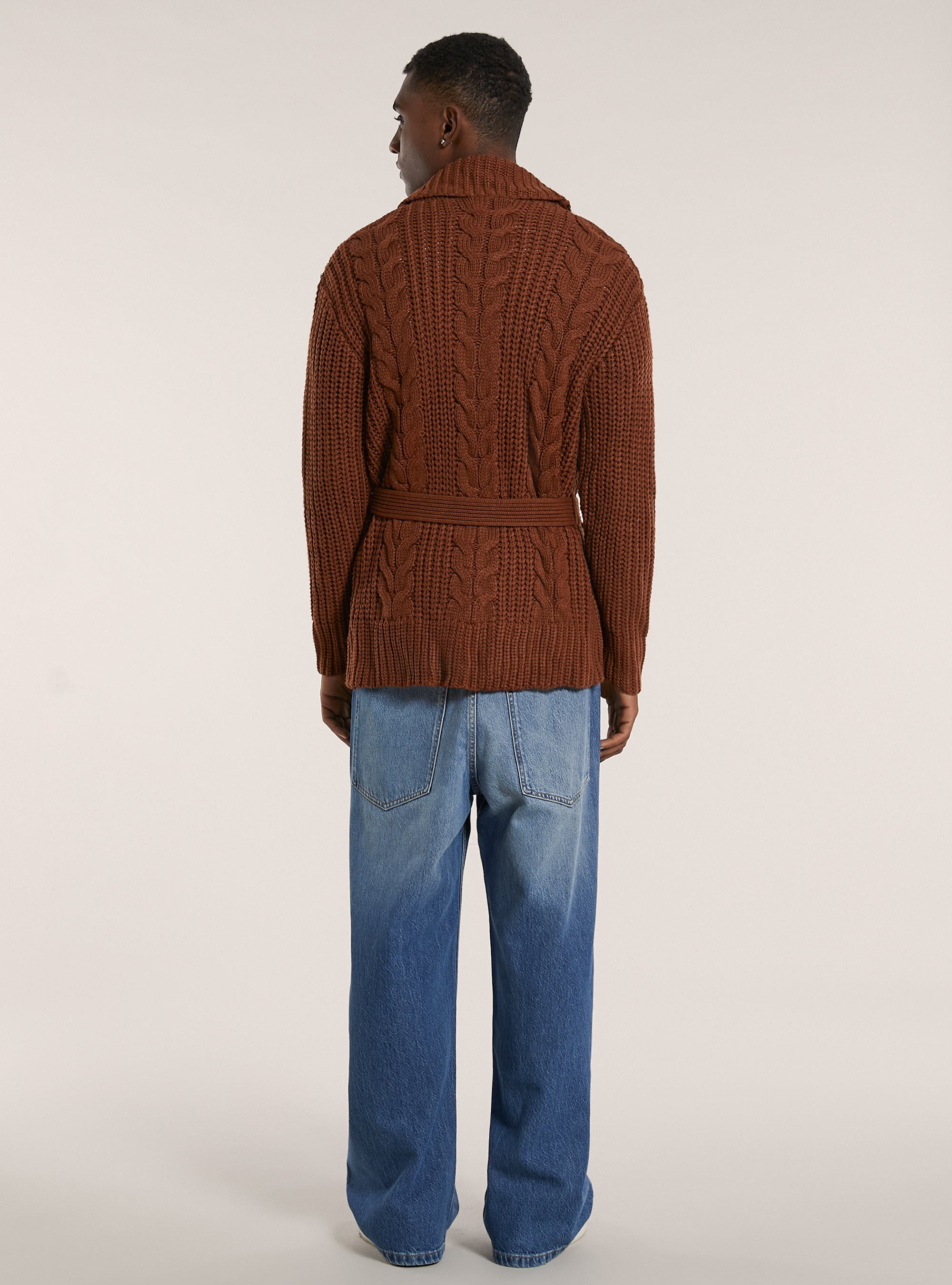 Pullover cardigan a trecce aperto, RT2 RUSTY MEDIUM