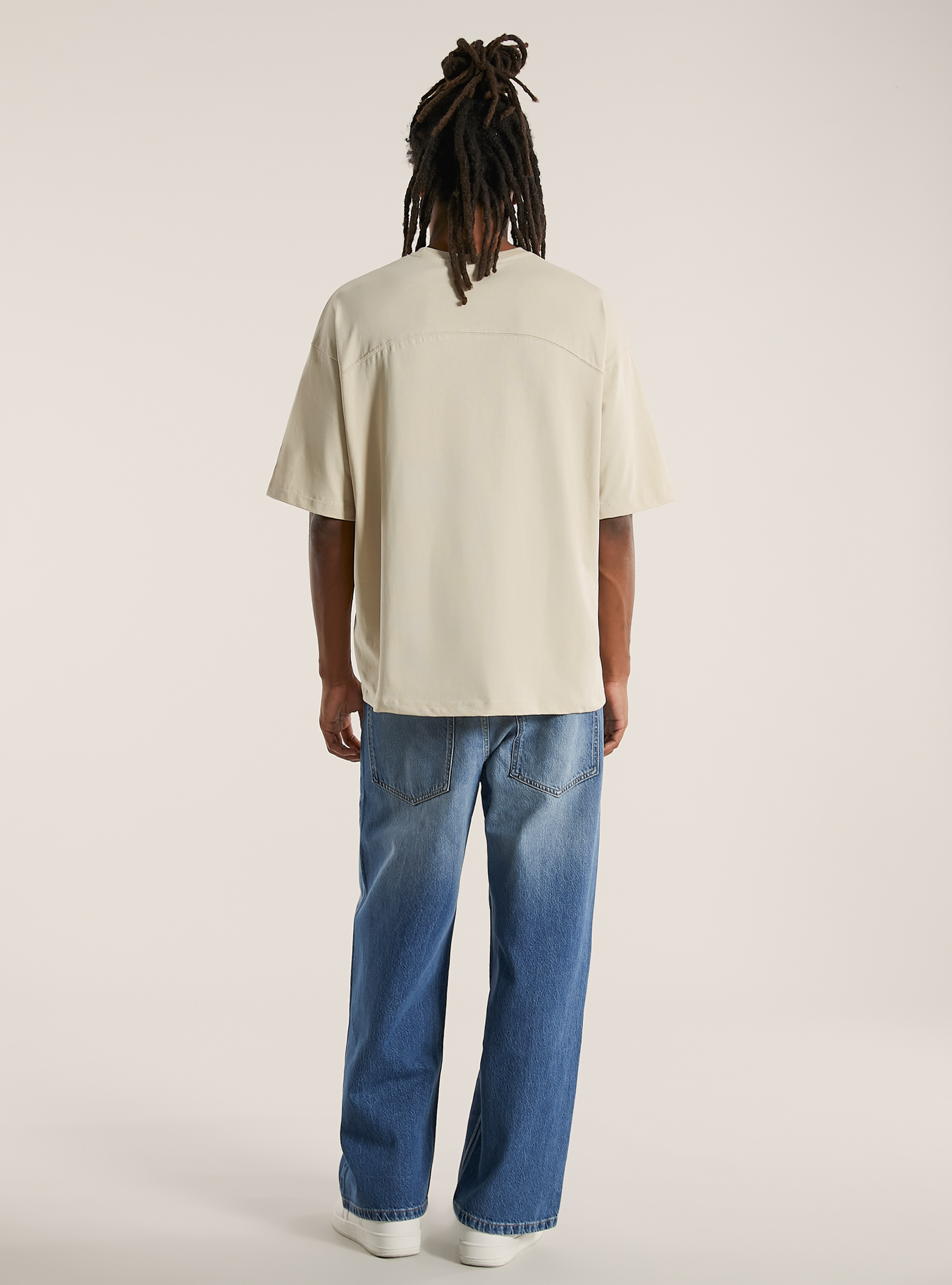 Tee-shirt à la coupe large, BG3 BEIGE LIGHT