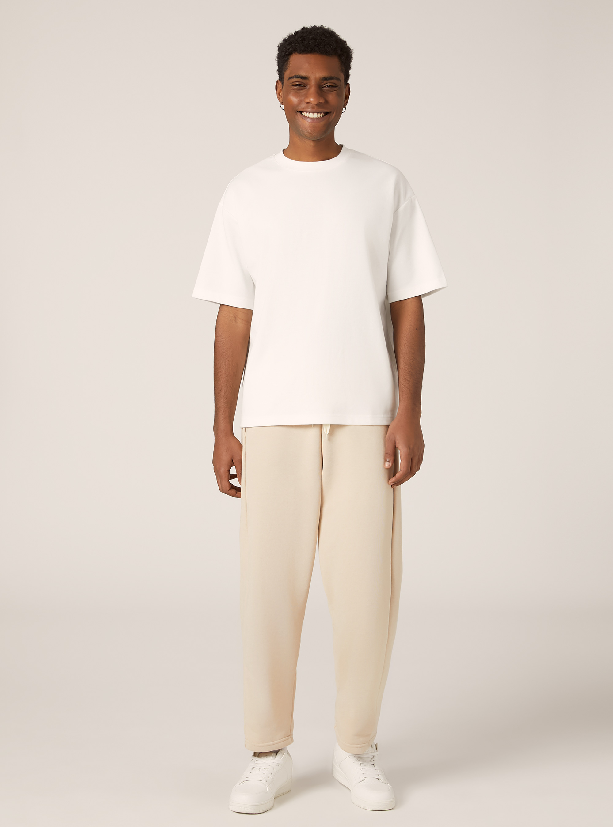 Pantaloni jogger marmorizzati, BG3 BEIGE LIGHT