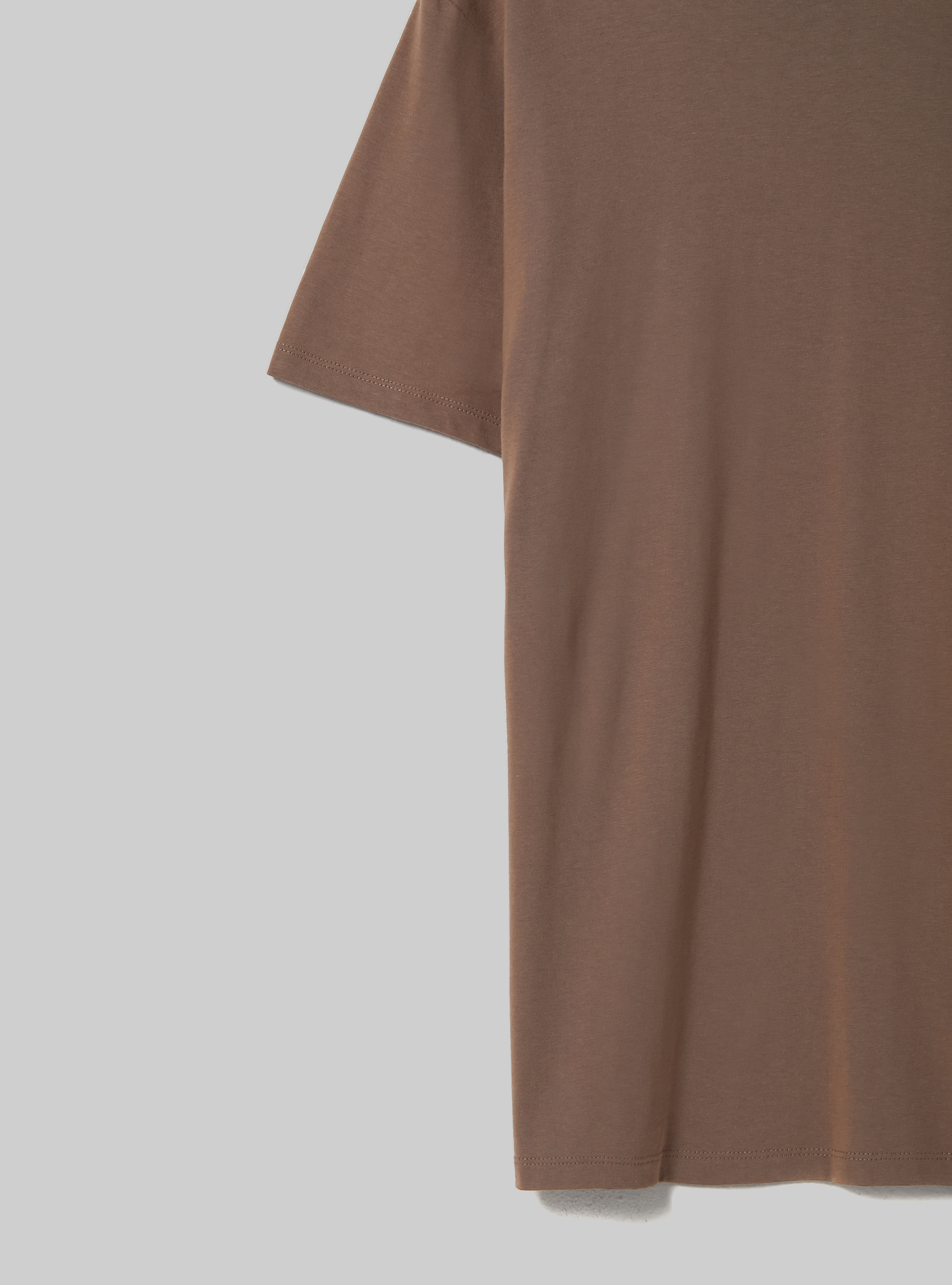 Camiseta de algod&oacute;n con cuello redondo, BR2 BROWN MEDIUM