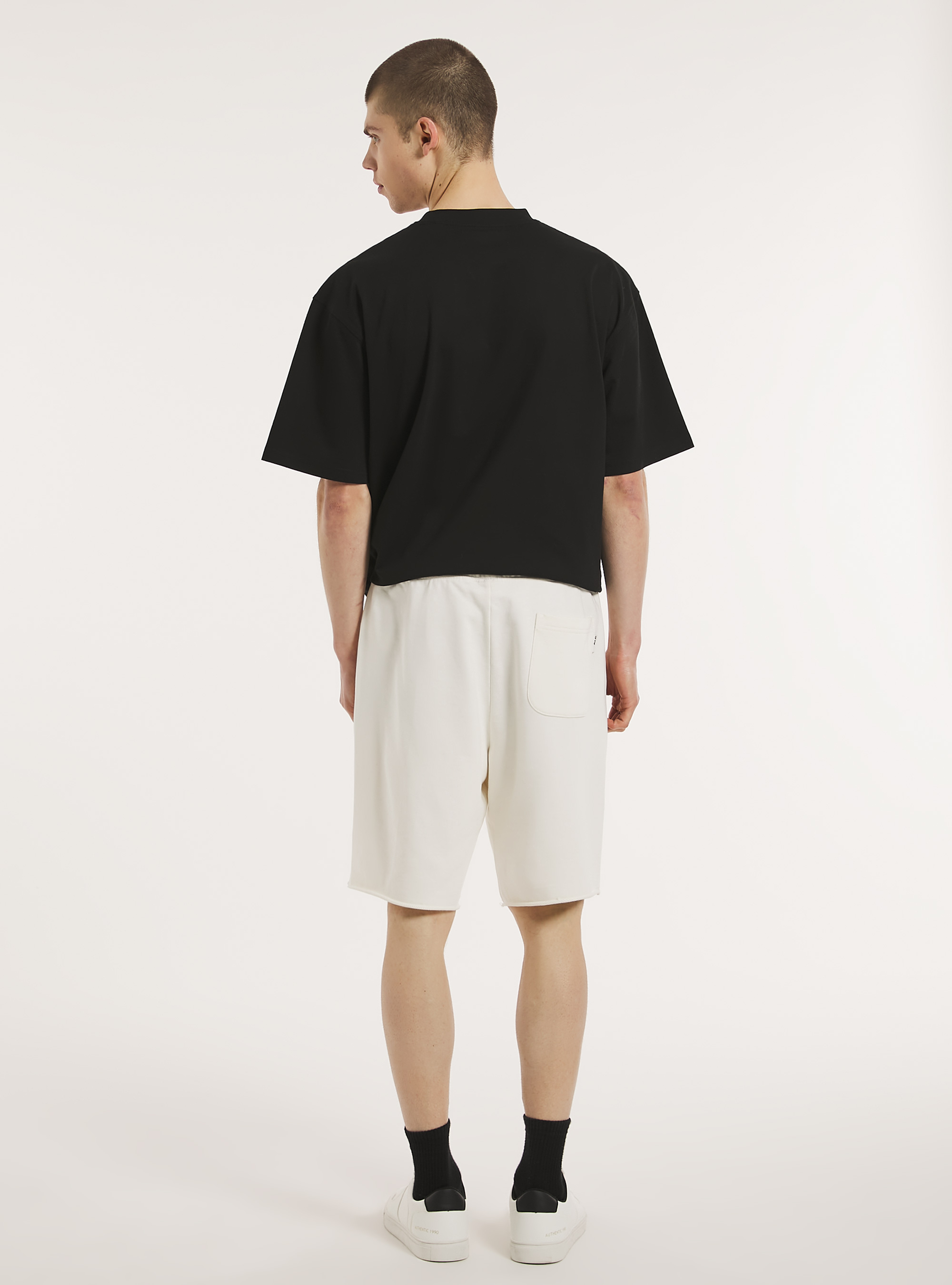 Bermuda jogger de algodón, WH1 OFF WHITE