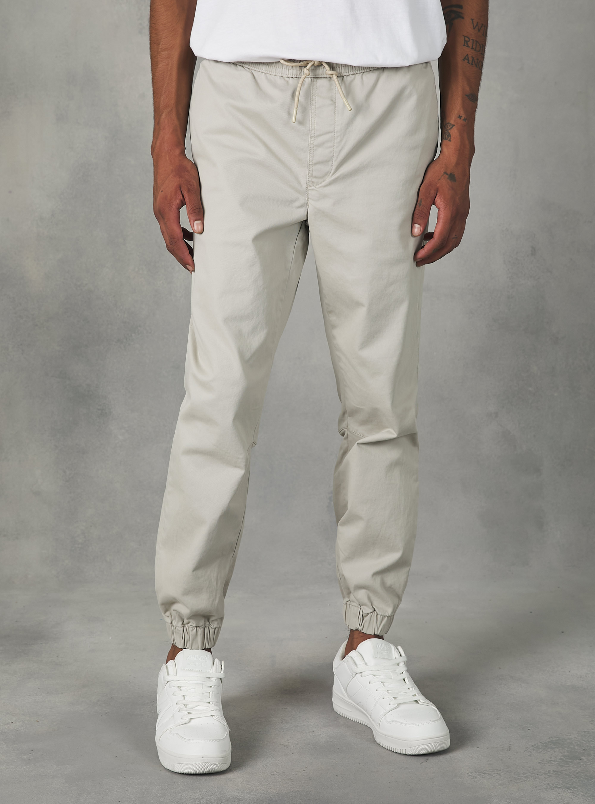 Pantalon de jogging homme en coton avec cordon de serrage et