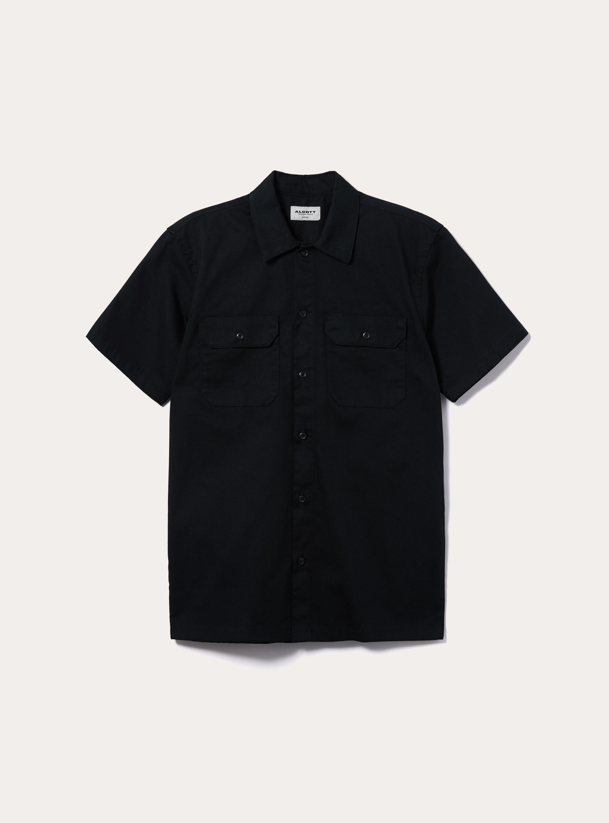 Twill shirt with large pockets, BK1 BLACK
