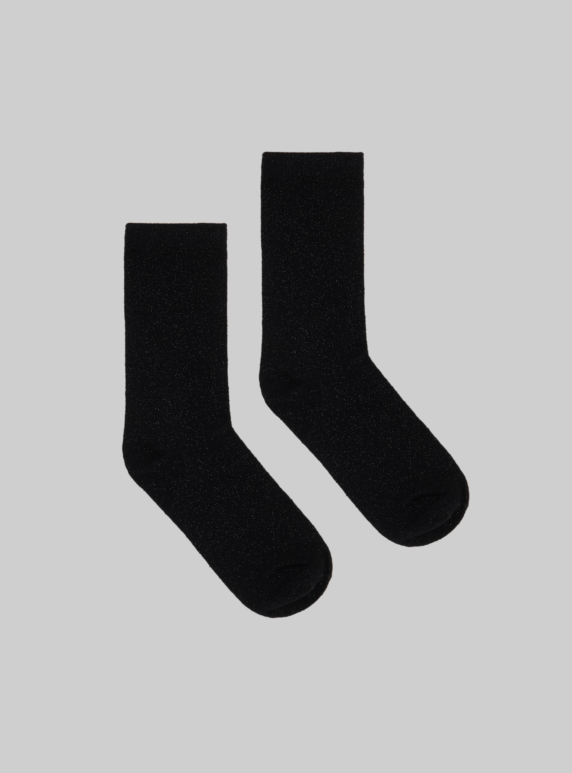 Set of 3 pairs of socks with metallic effect, BK1 BLACK