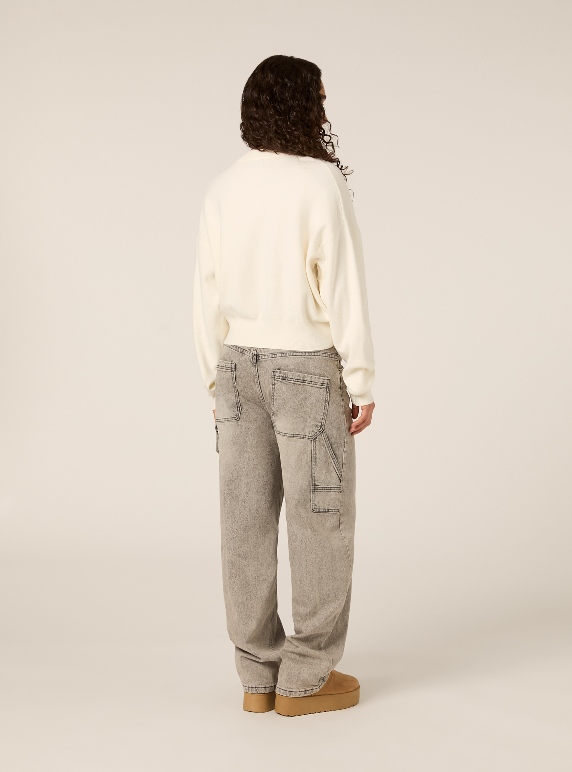 Maglia scollo a v, WH2 WHITE