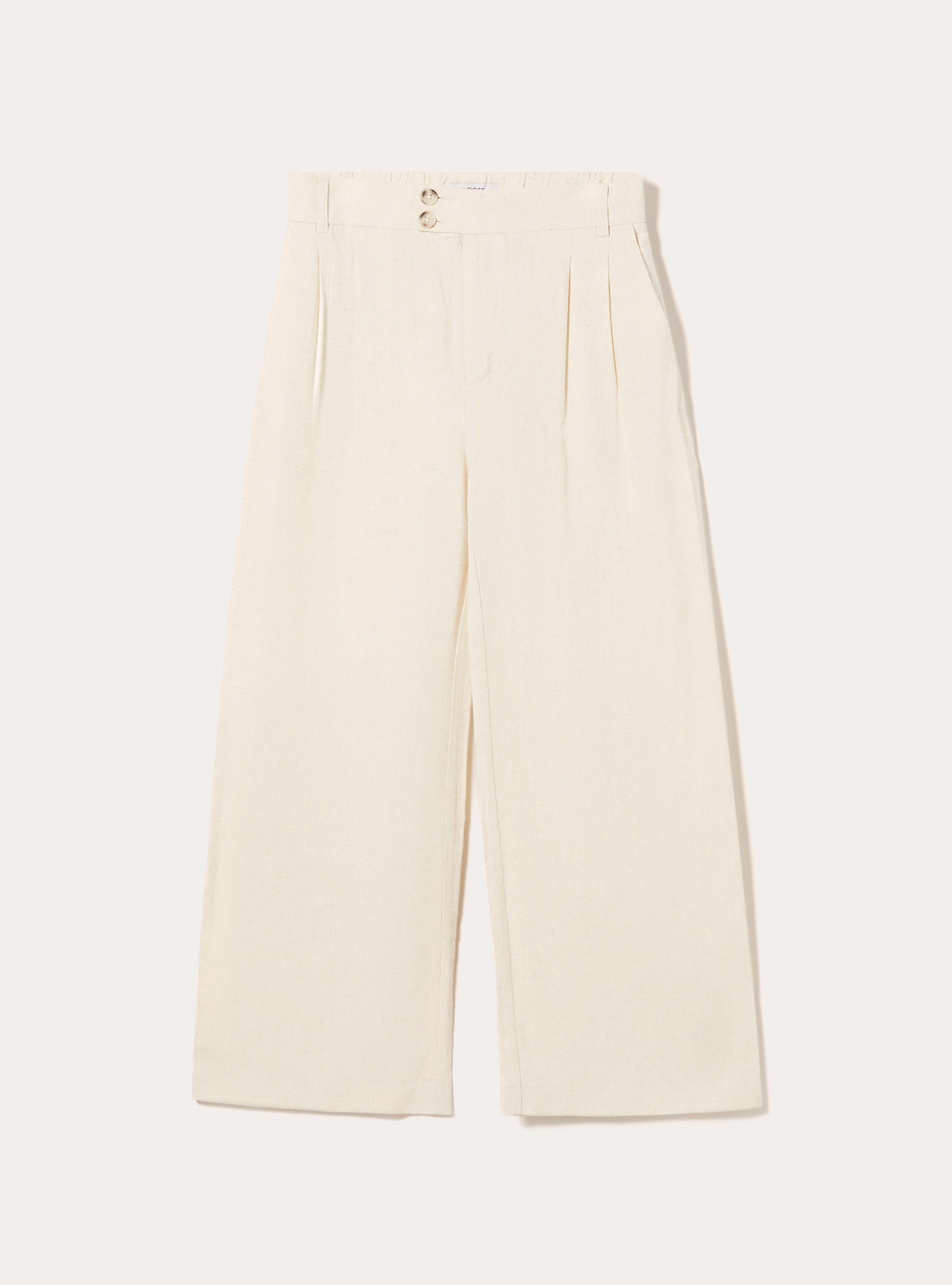 Linen blend wide leg pants, MBG3 BEIGE MEL LIGHT