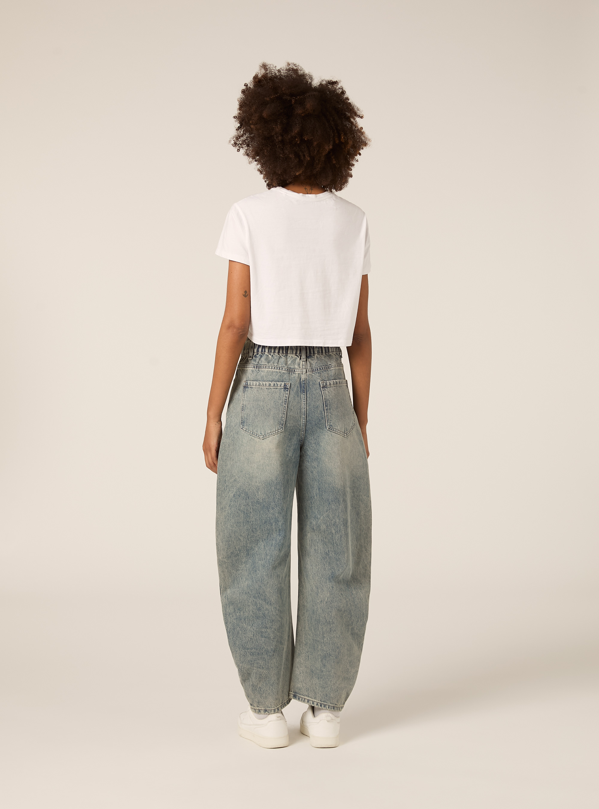 Vaqueros globo, D006 AZURE