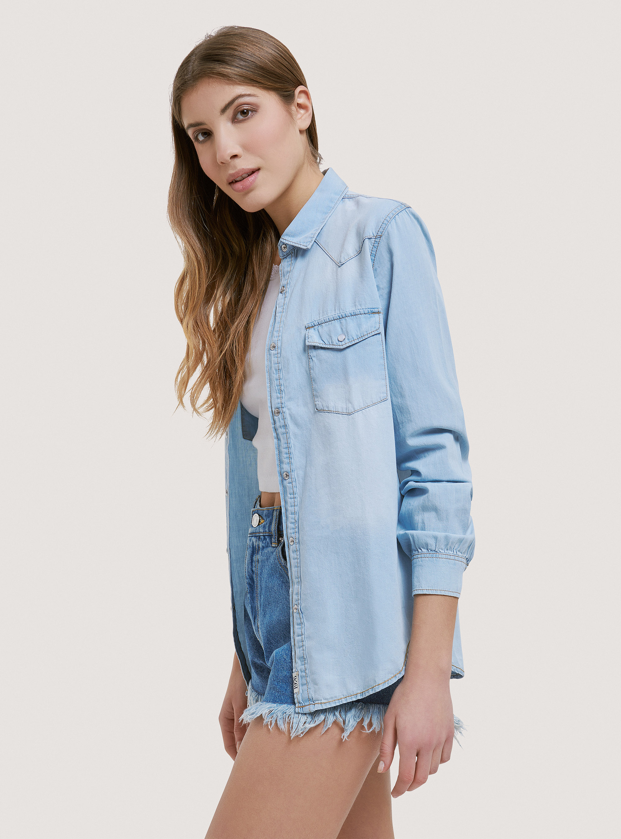 Denim shirt, AZURE