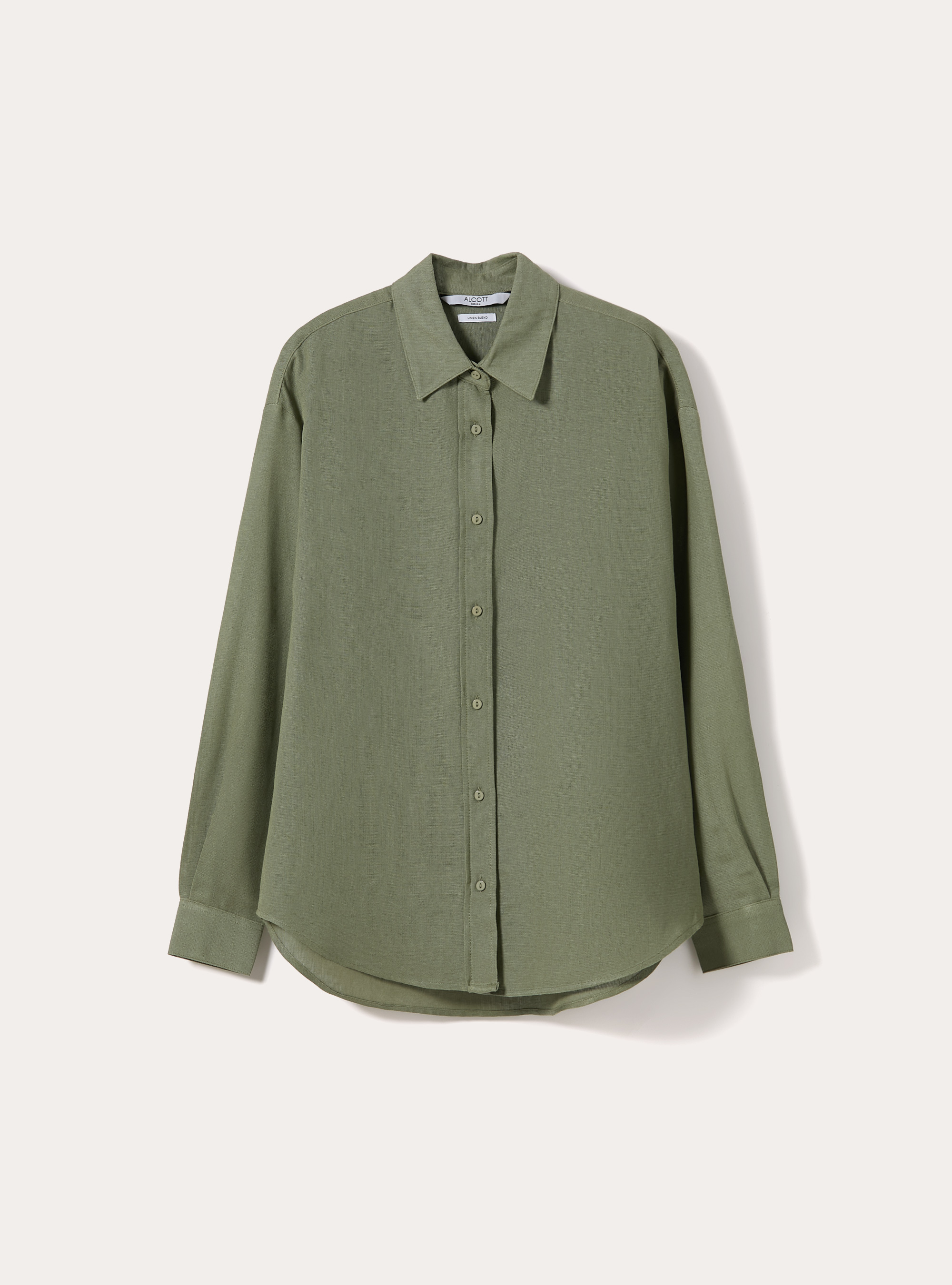 Camicia in misto lino tinta unita, KY2 KAKY MEDIUM