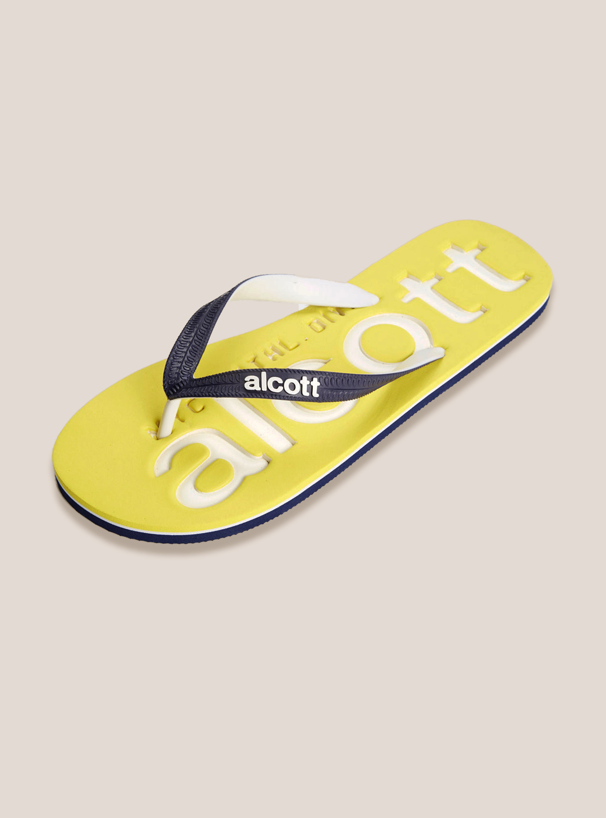 Flip-flops with logo, C746 YELLOW