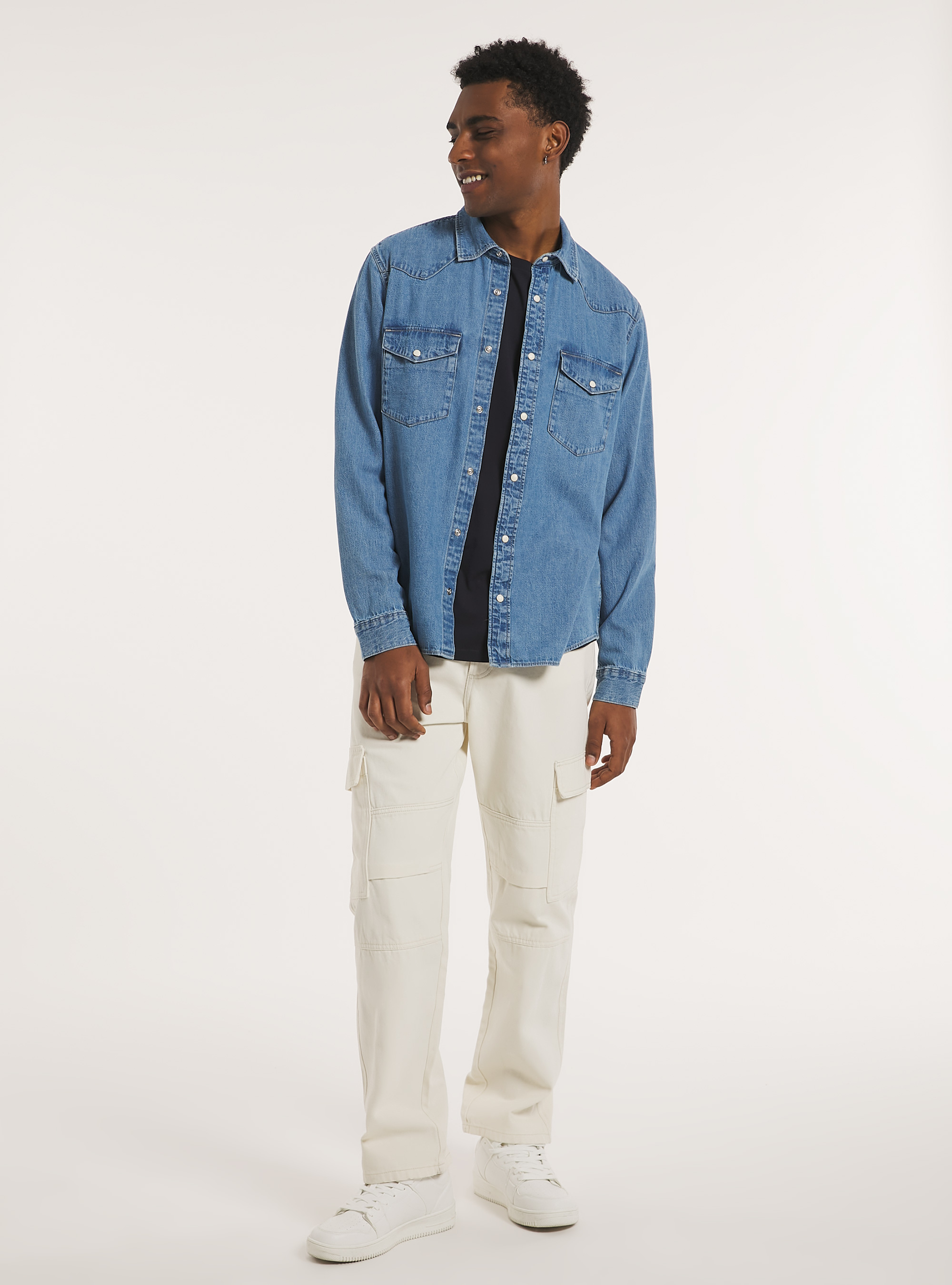 Denim shirt, D005 LIGHT BLUE