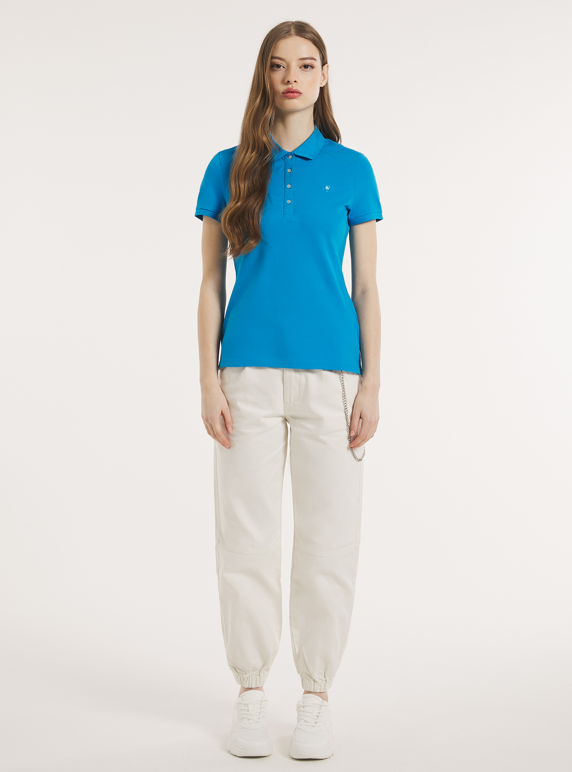 Polo en coton piqué avec broderie, RY2 ROYALE MEDIUM