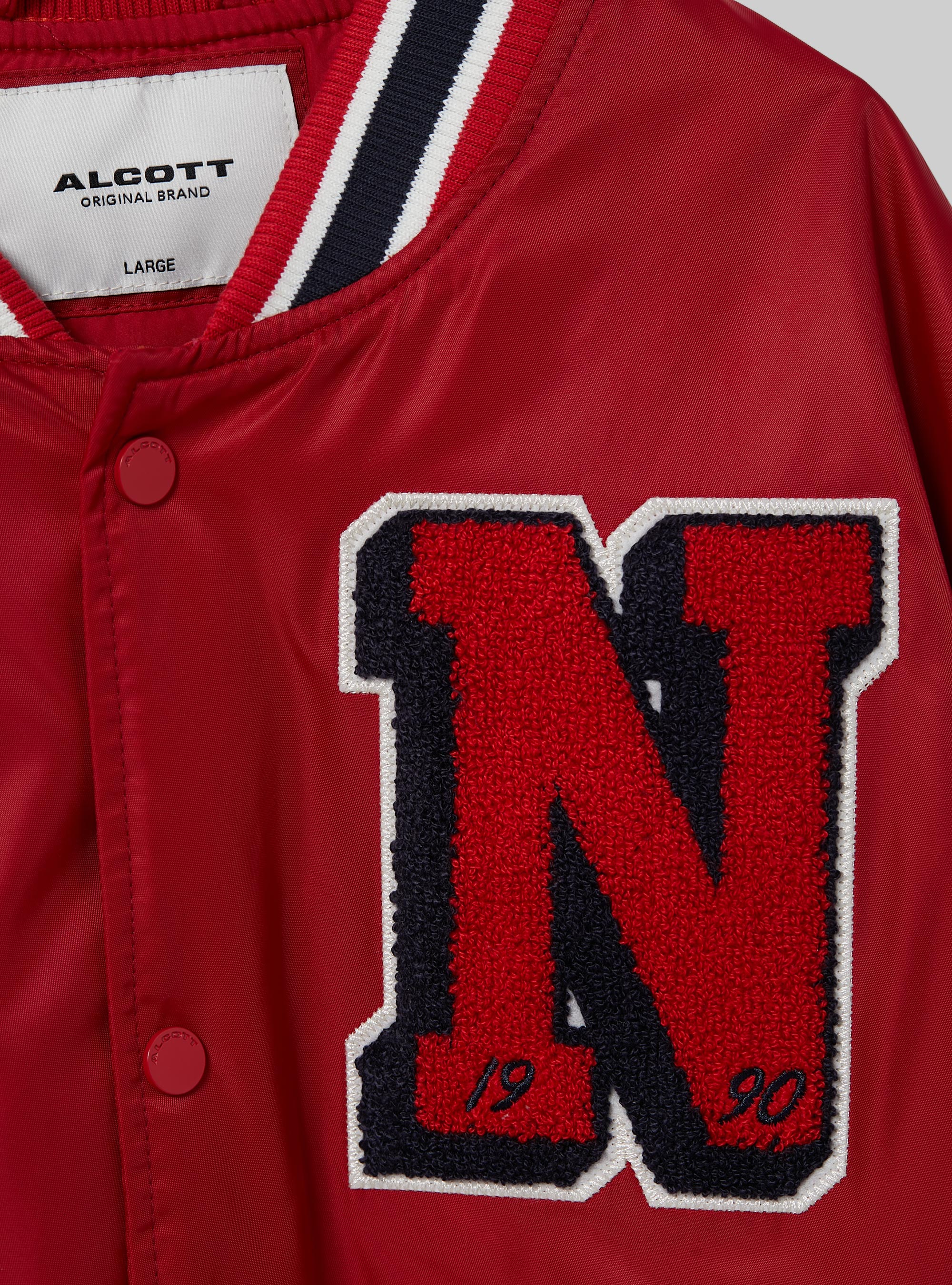 Varsity bomber jacket with patch, RD3 RED LIGHT