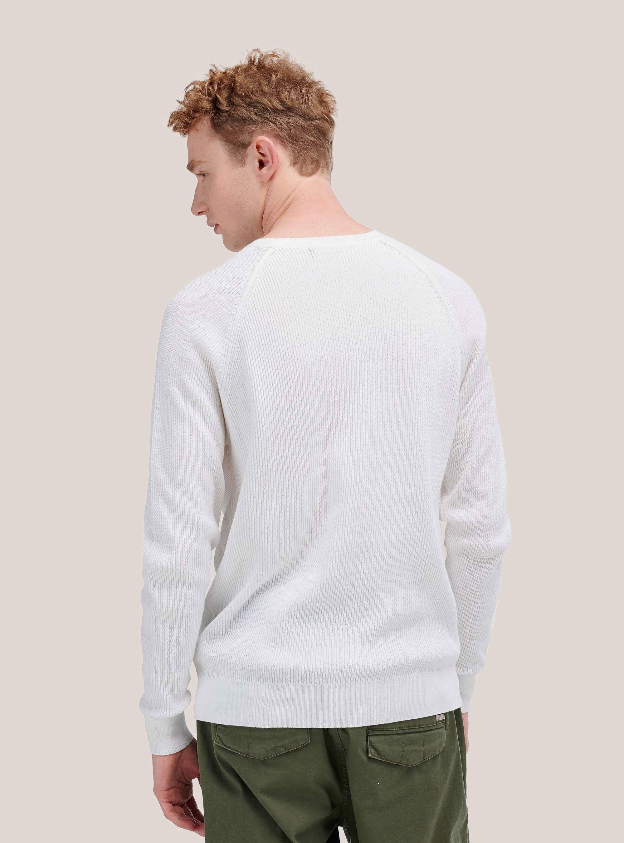 Pullover costa inglese, BIANCO