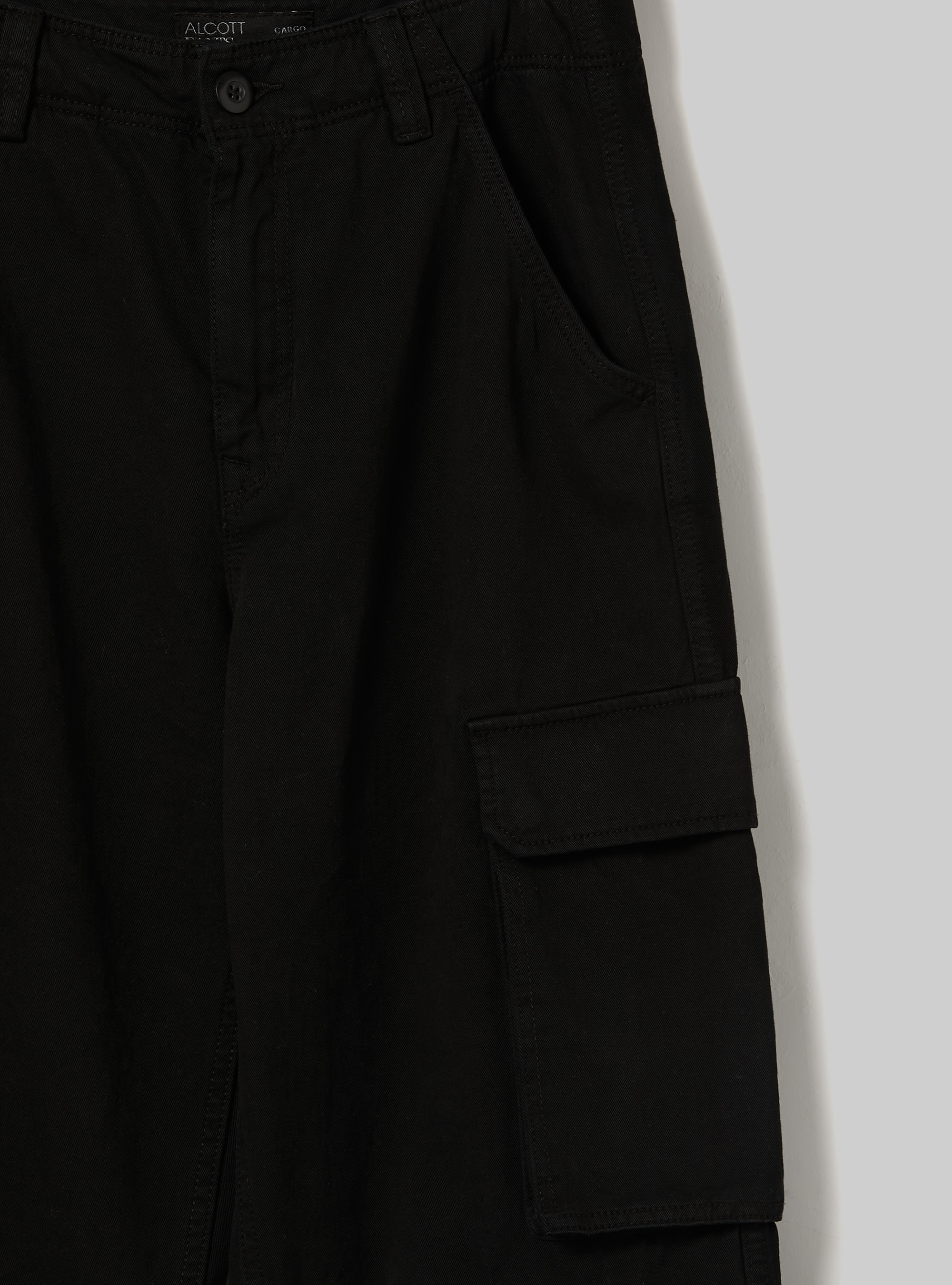 Pantaloni multicargo in twill, BK1 BLACK