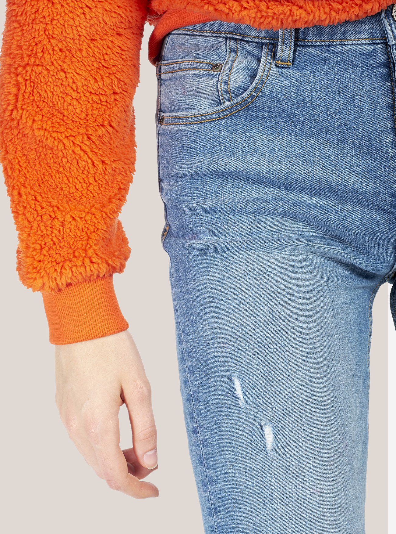 JEANS SKINNY HIGH WAIST, BLUE