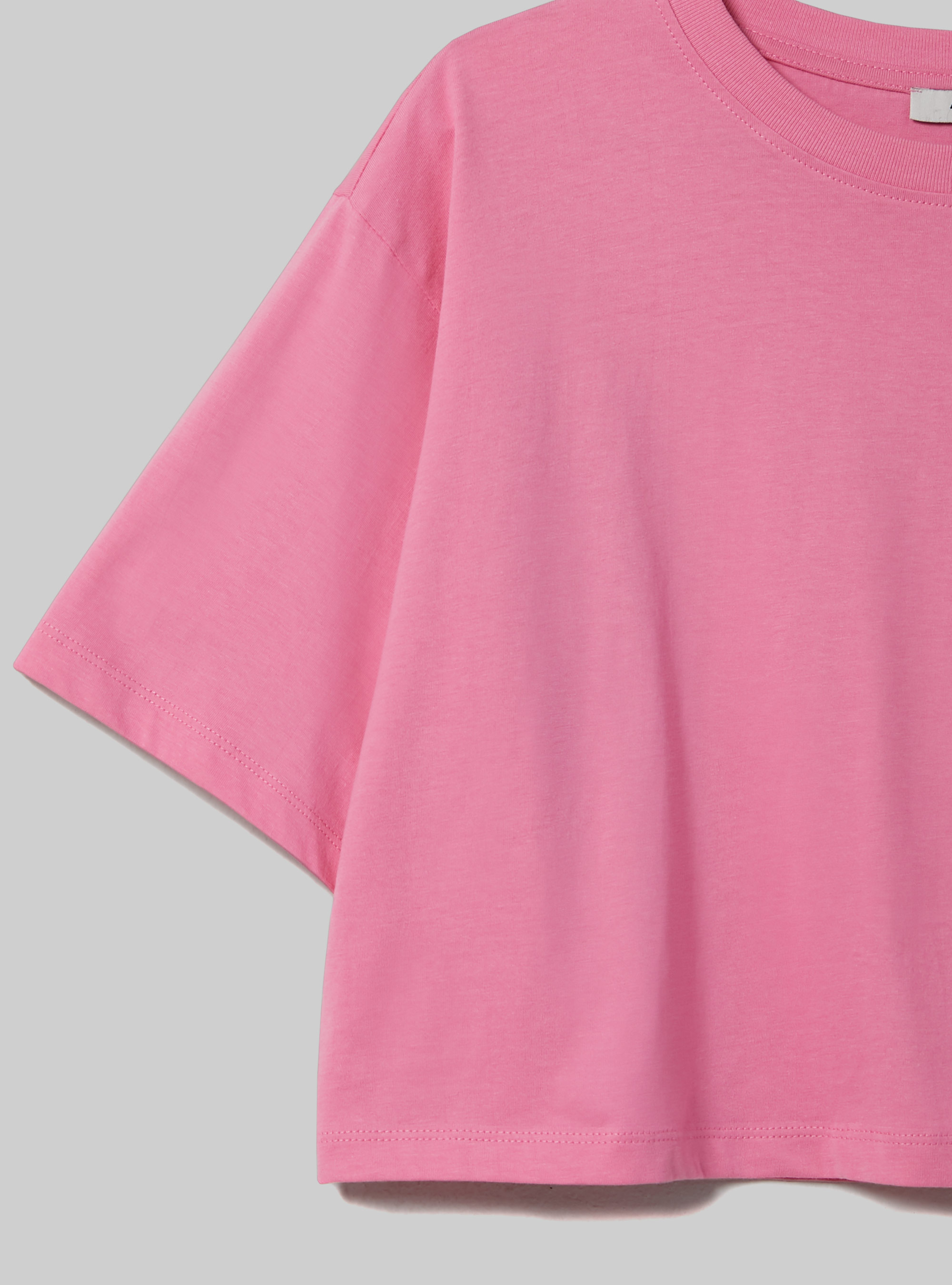T-shirt en coton court, PK2 PINK MEDIUM