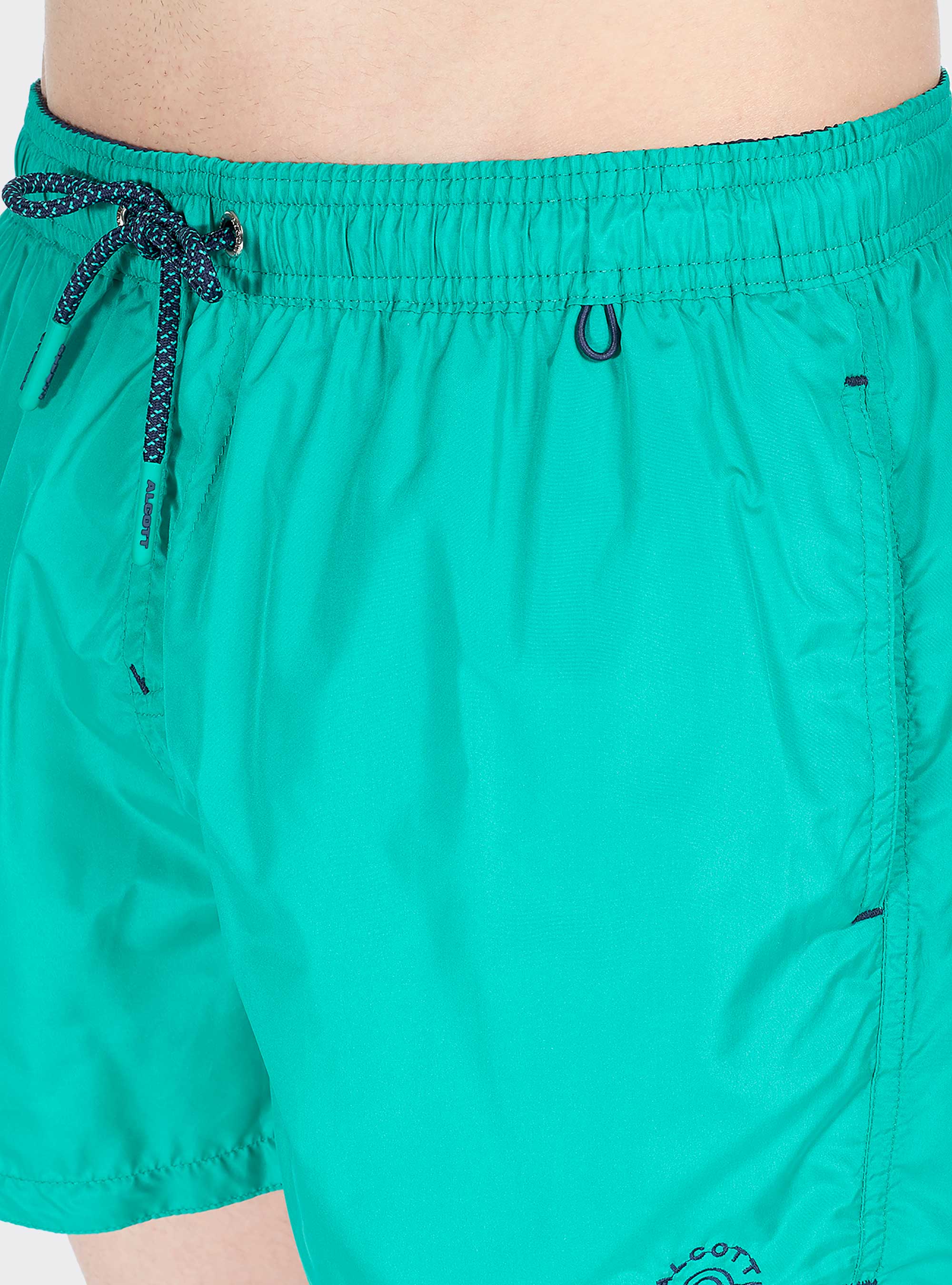 Costume con logo ricamato e cordino a contrasto, C652 GREEN