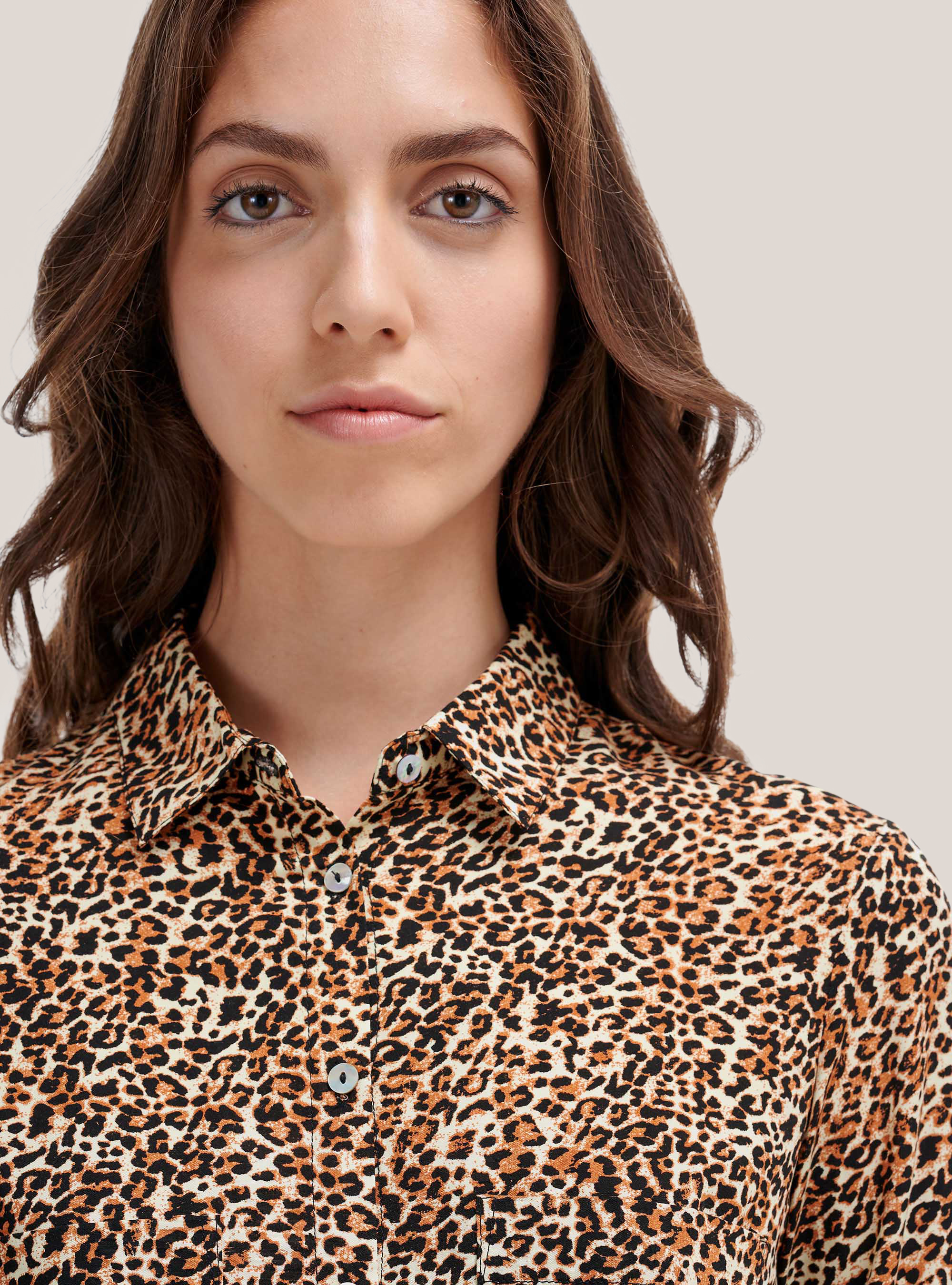 Camicia con stampa animalier, ANIMALIER