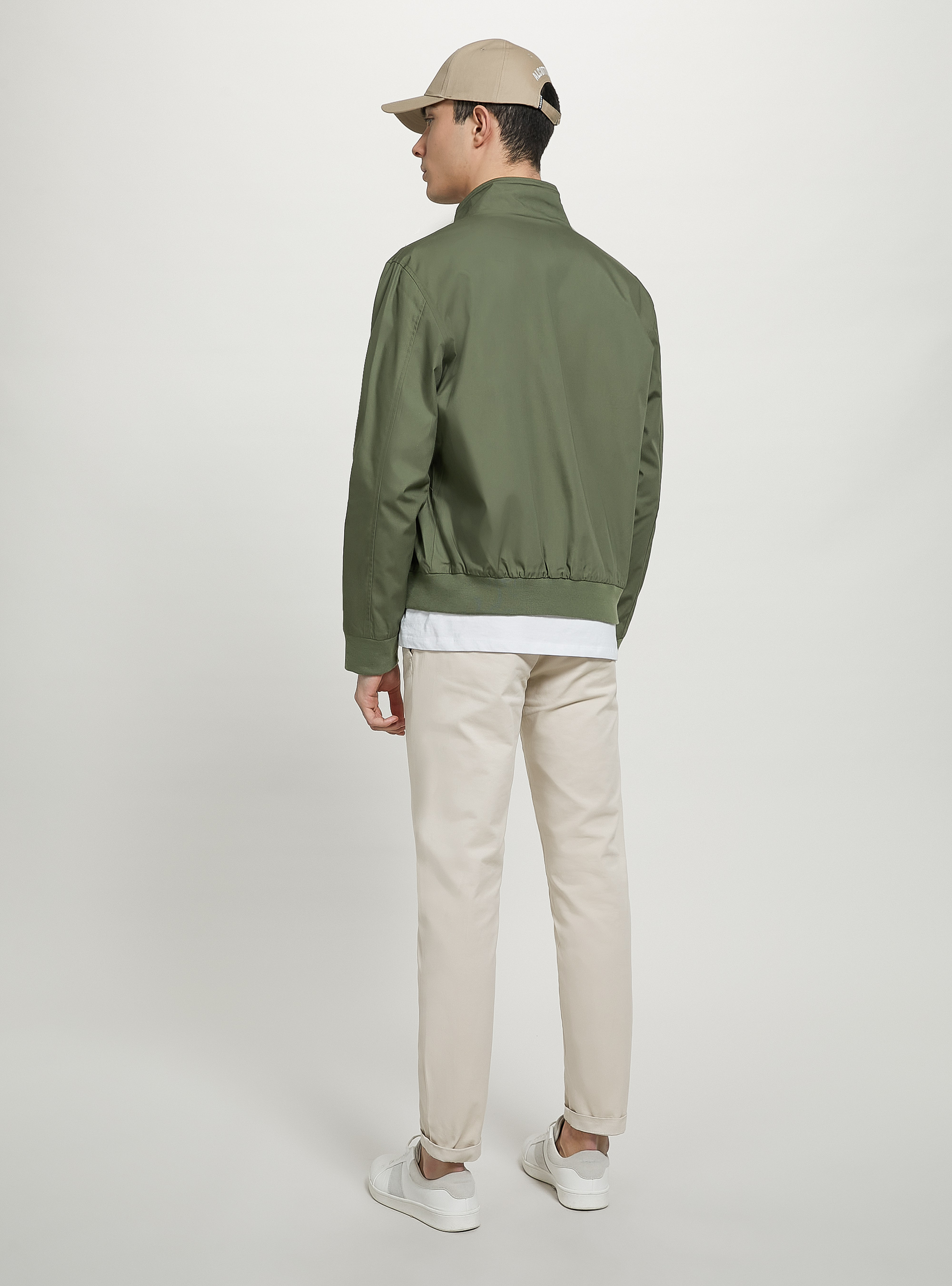 Cotton Blend Bomber Jacket, KY2 KAKY MEDIUM