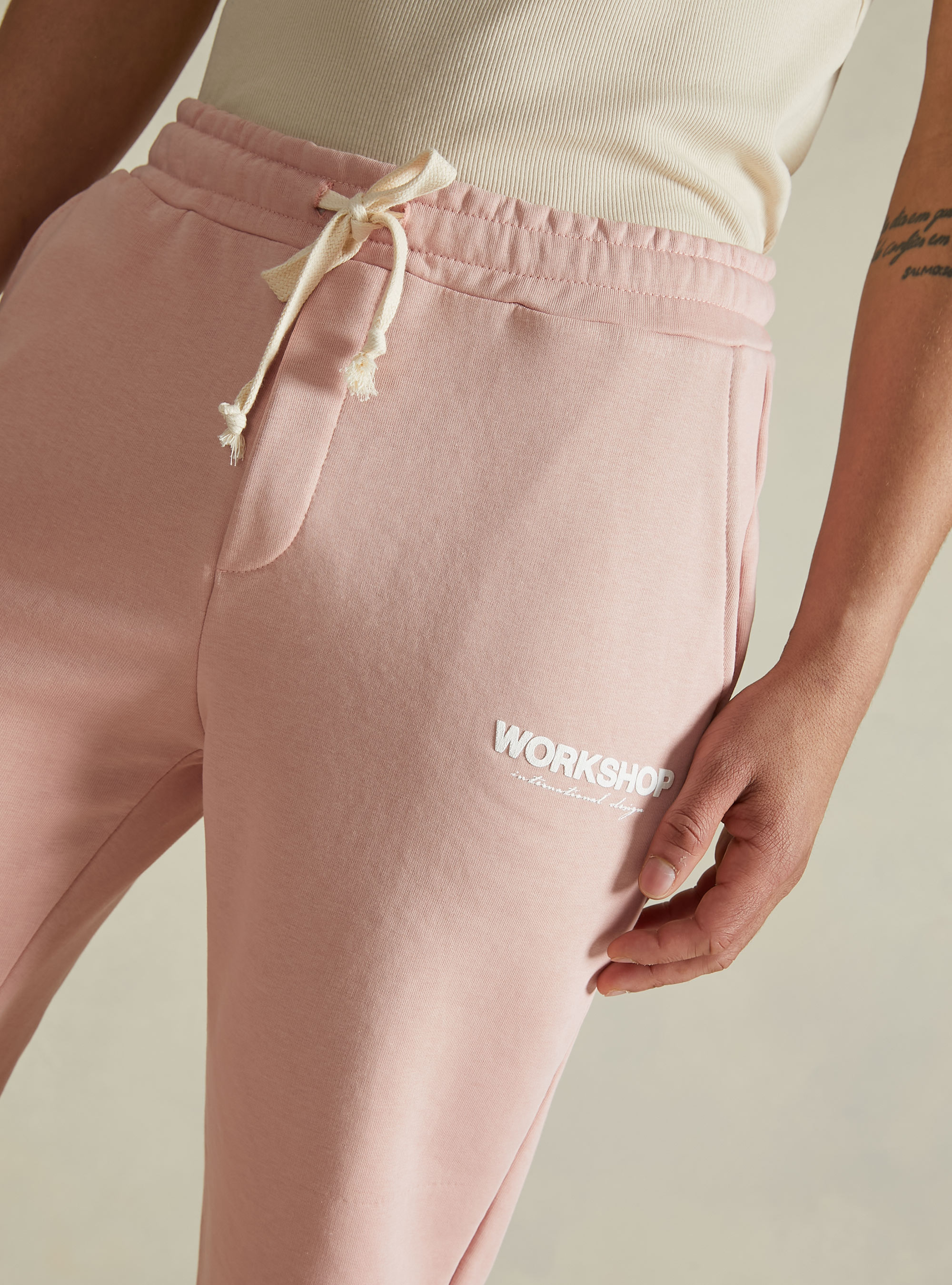 Jogger trousers with Workshop print, PK2 PINK MEDIUM