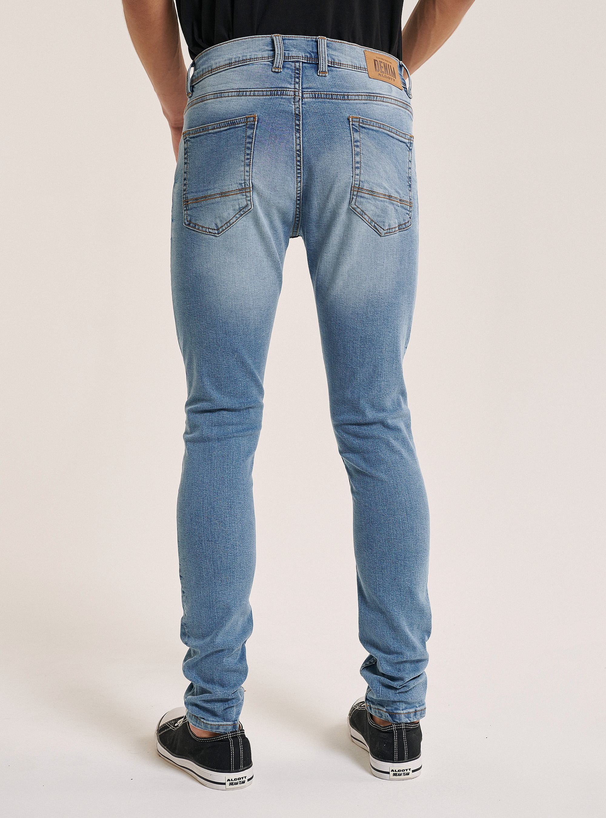 Super skinny cotton jeans, AZURE