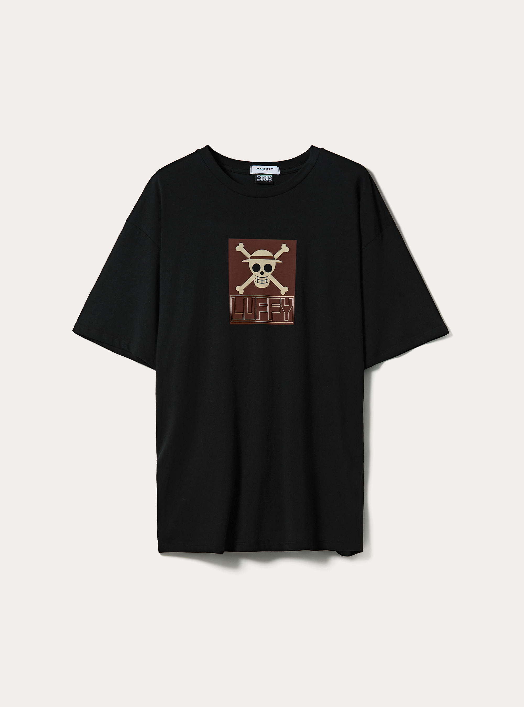 One Piece / Alcott oversized T-shirt, BK1 BLACK