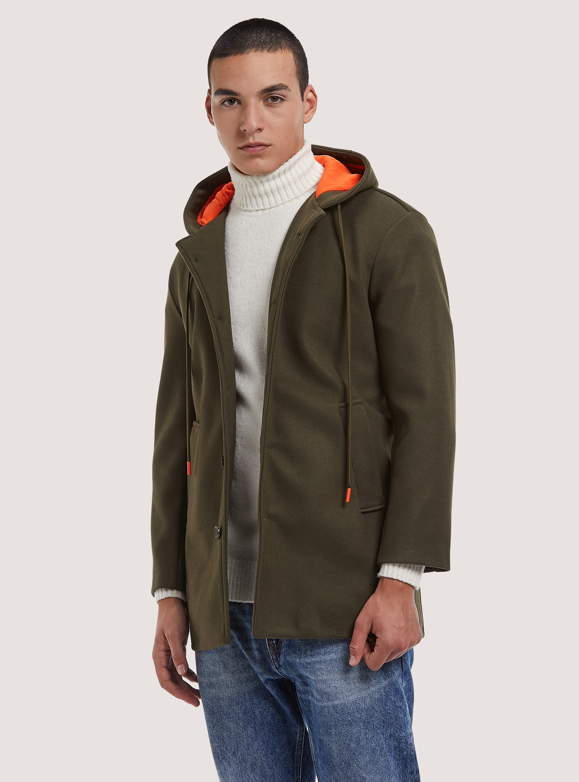Hooded coat, KY2 KAKY MEDIUM