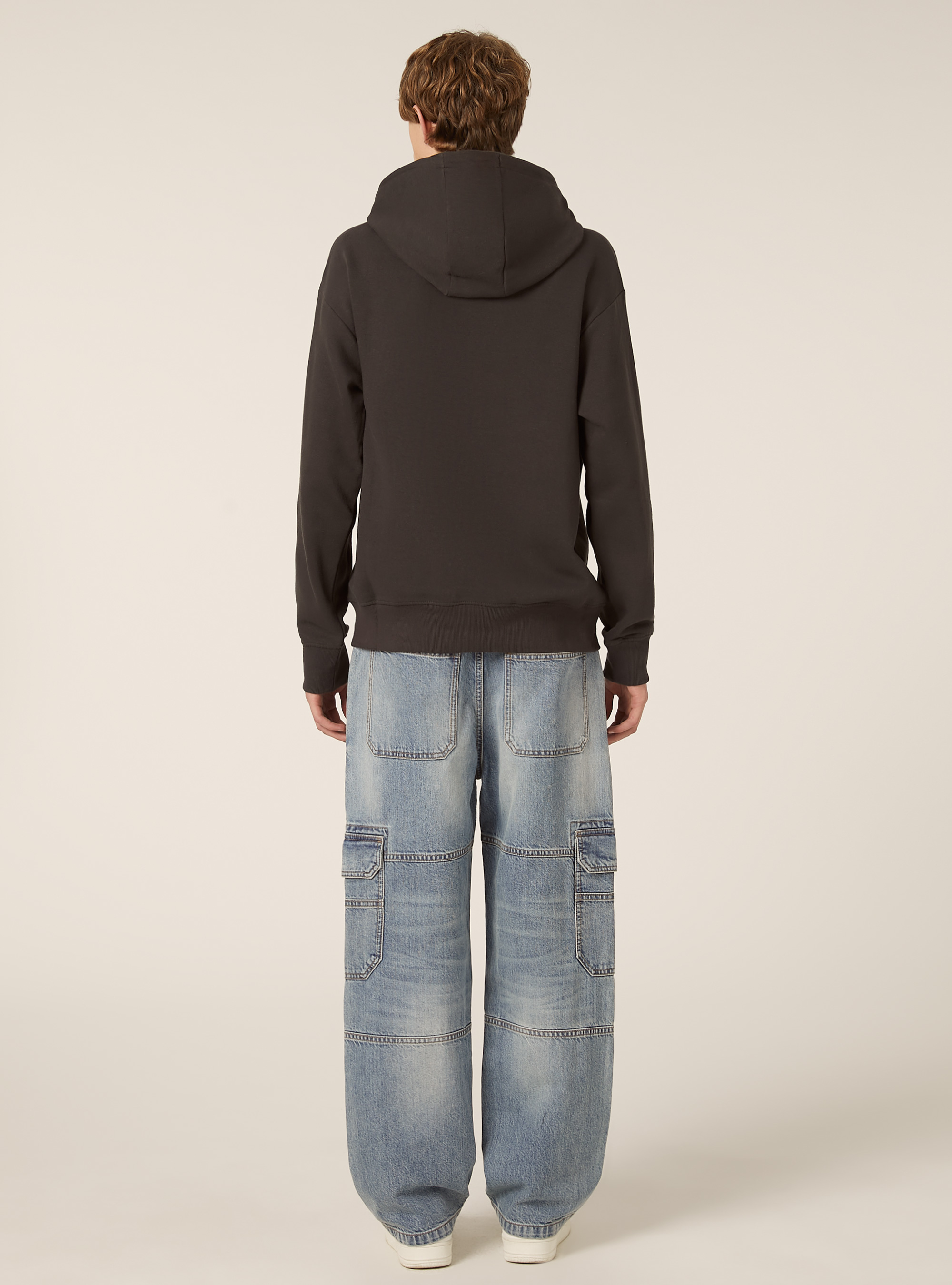 Sudadera con estampado y capucha, BK2 BLACK MEDIUM