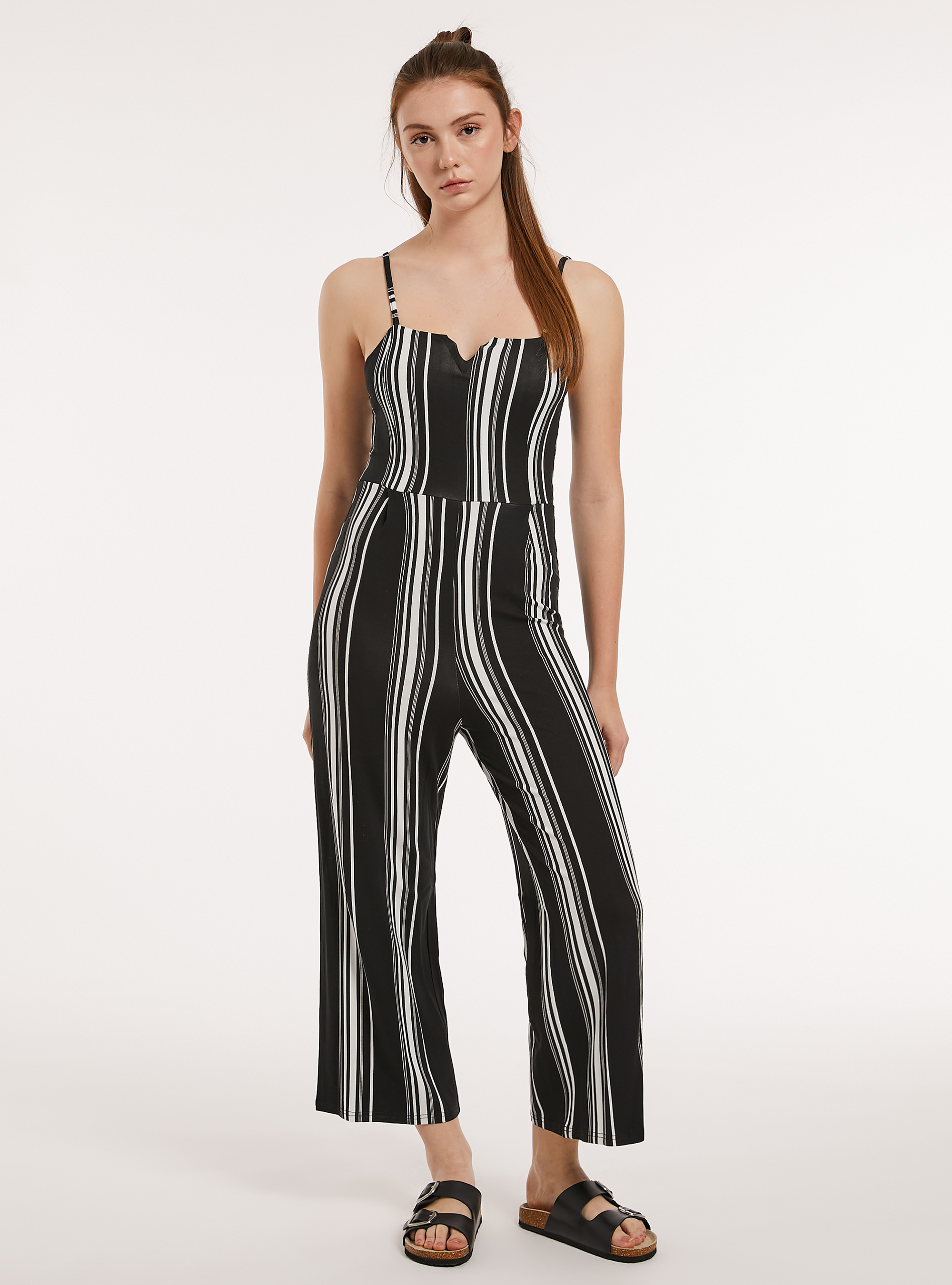 Tuta intera a righe, BK1 BLACK