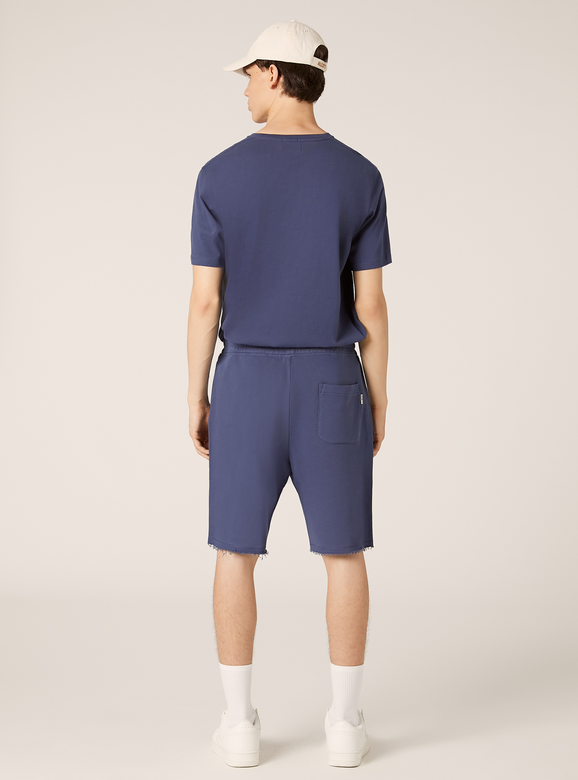 Bermuda jogger in cotone, BL3 BLUE LIGHT