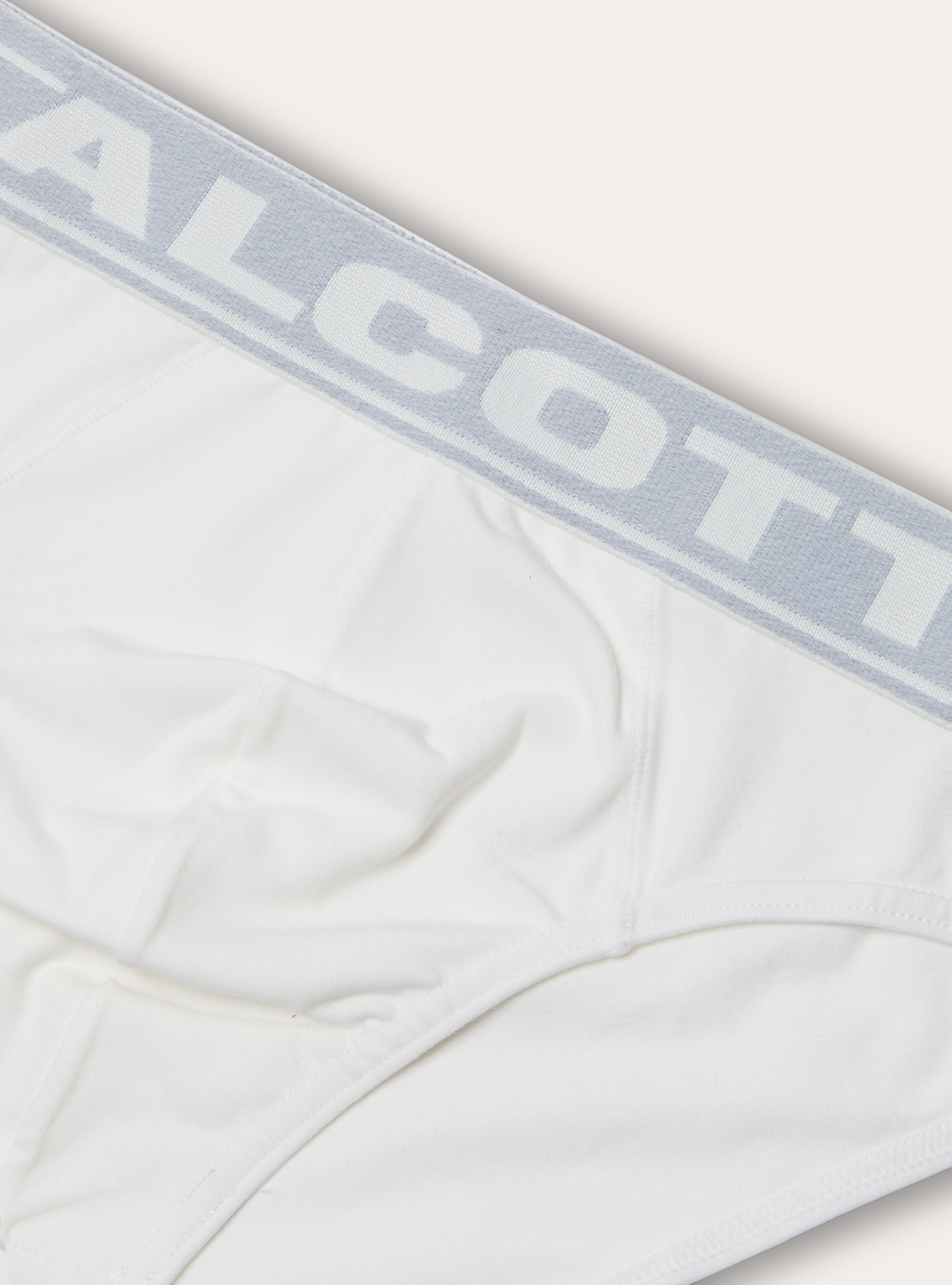 Briefs with jacquard logo elastic waistband, WH2 WHITE