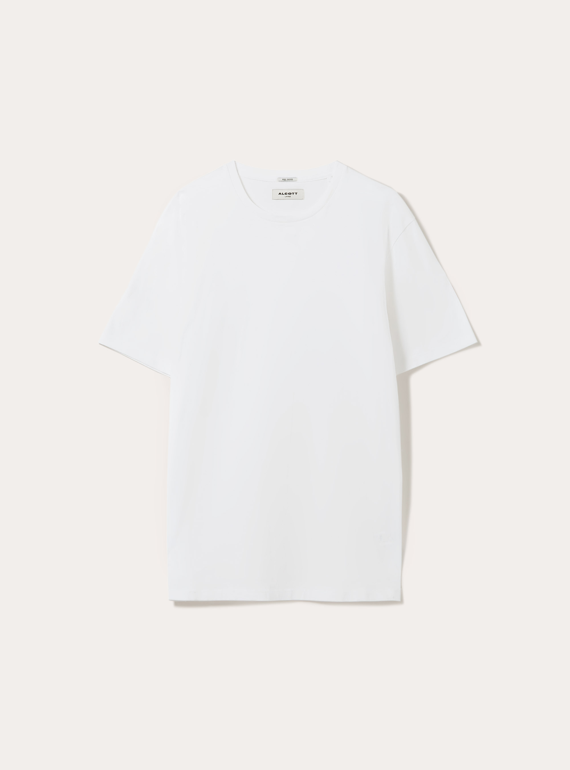 Cotton crew neck t-shirt, WH3 WHITE