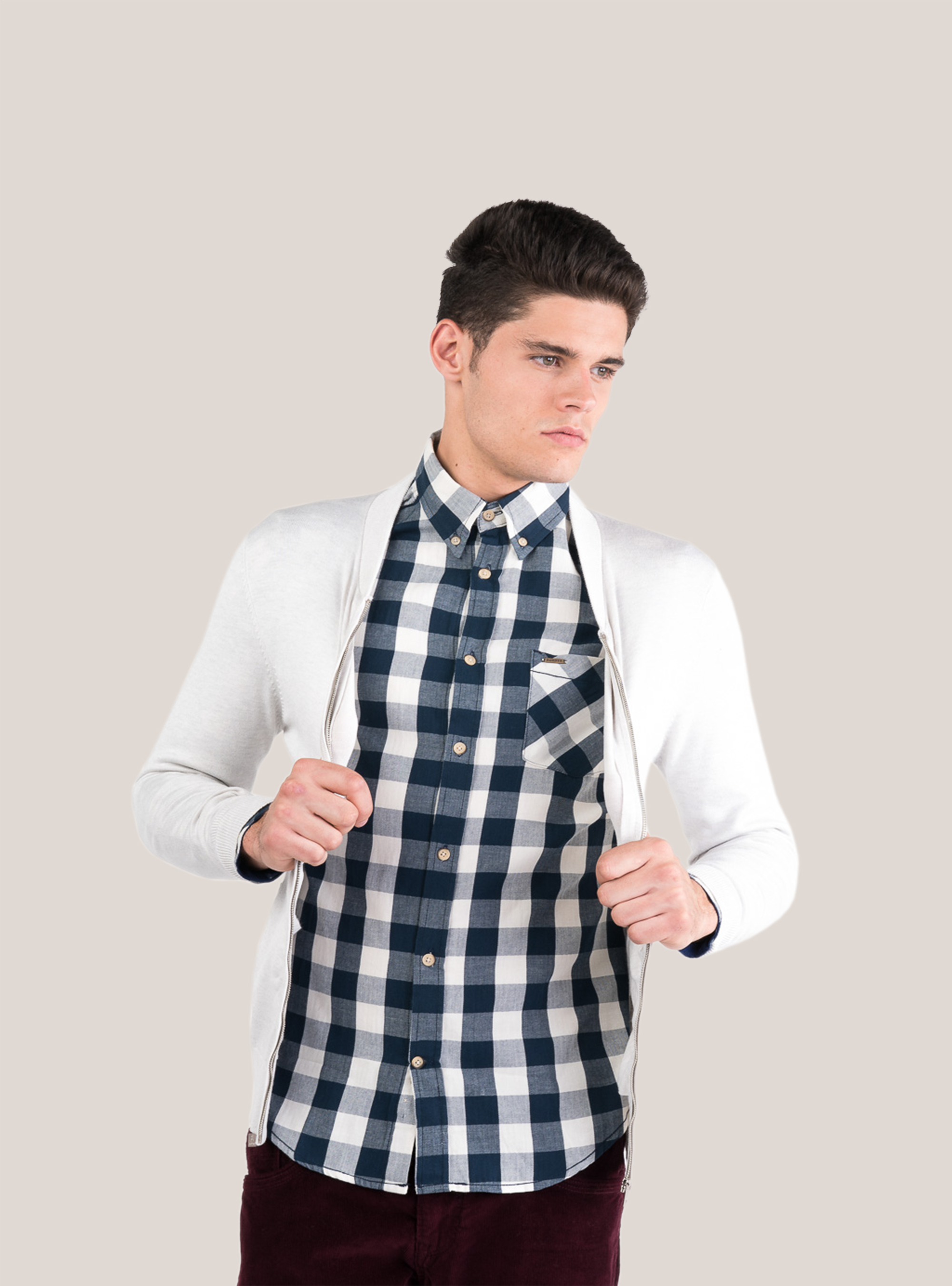 Pullover con zip, PERLA