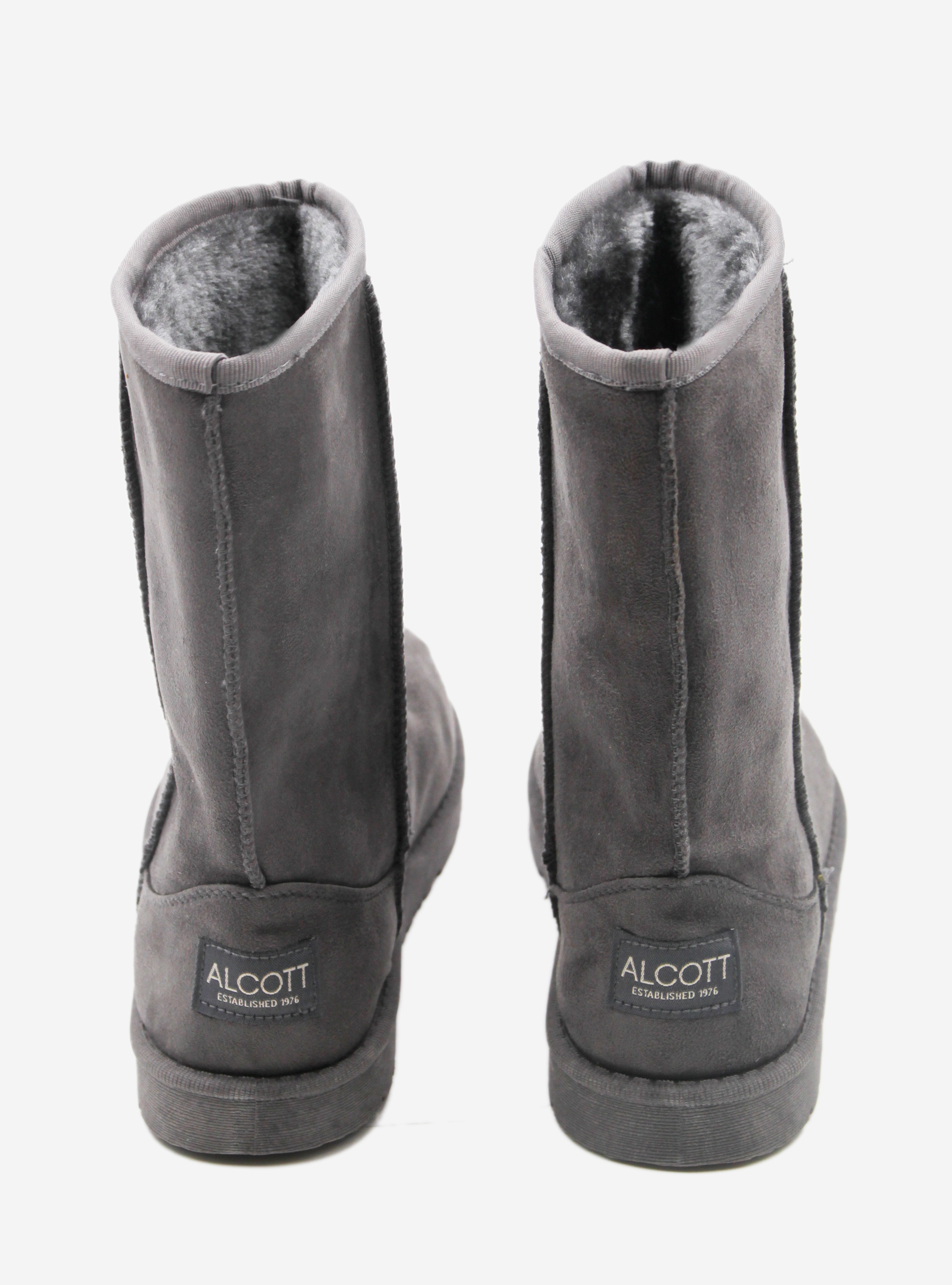 Bottines avec fausse fourrure intérieure, C115 GREY
