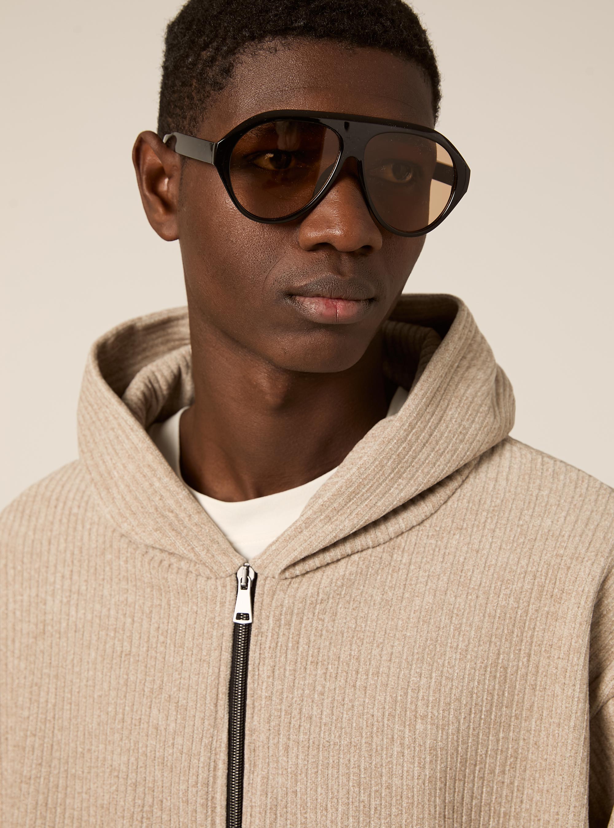 Cardigan boxy fit in velluto a coste, BG3 BEIGE LIGHT