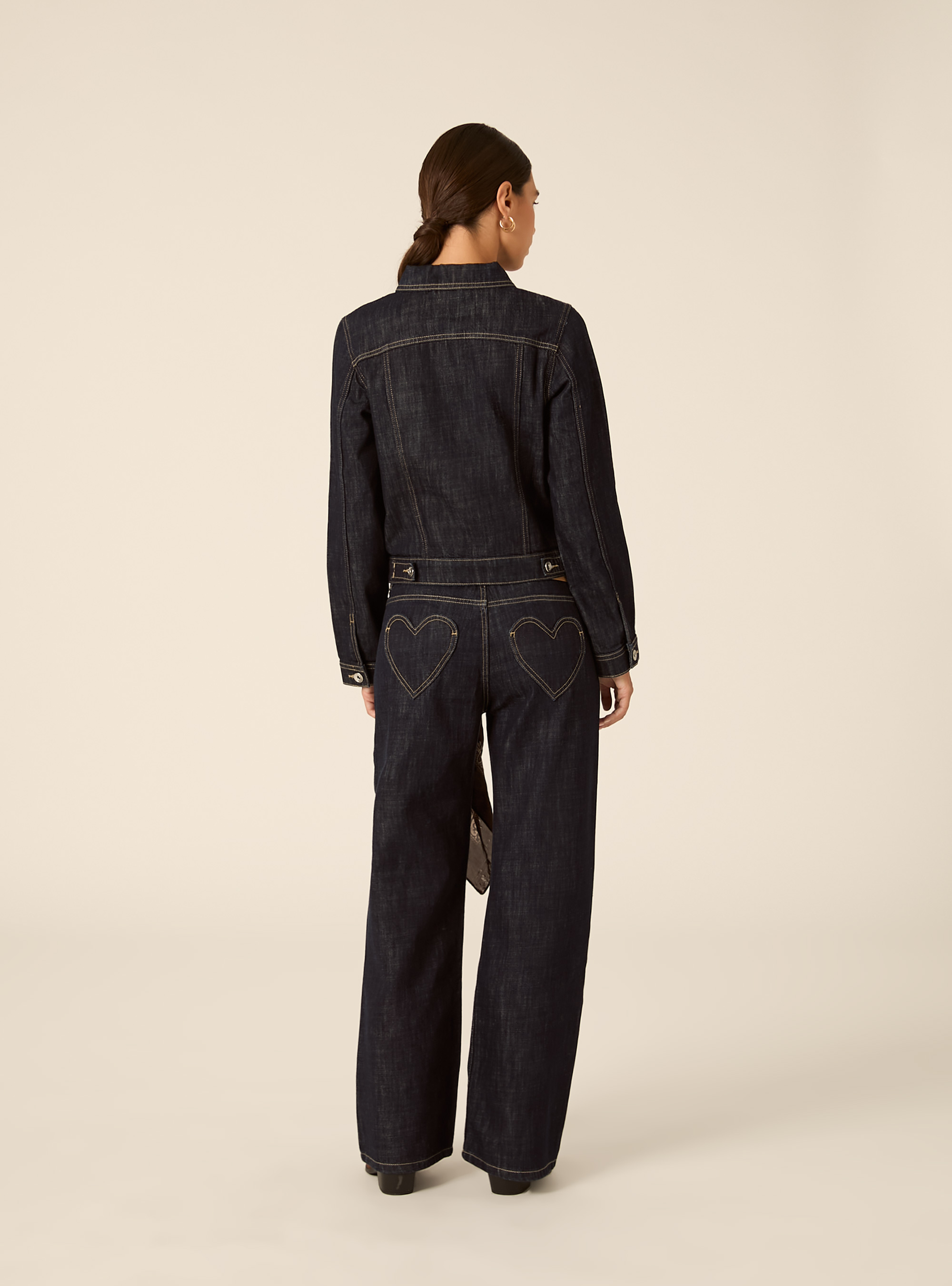 Giubbotto in denim, D001 DEEP BLUE
