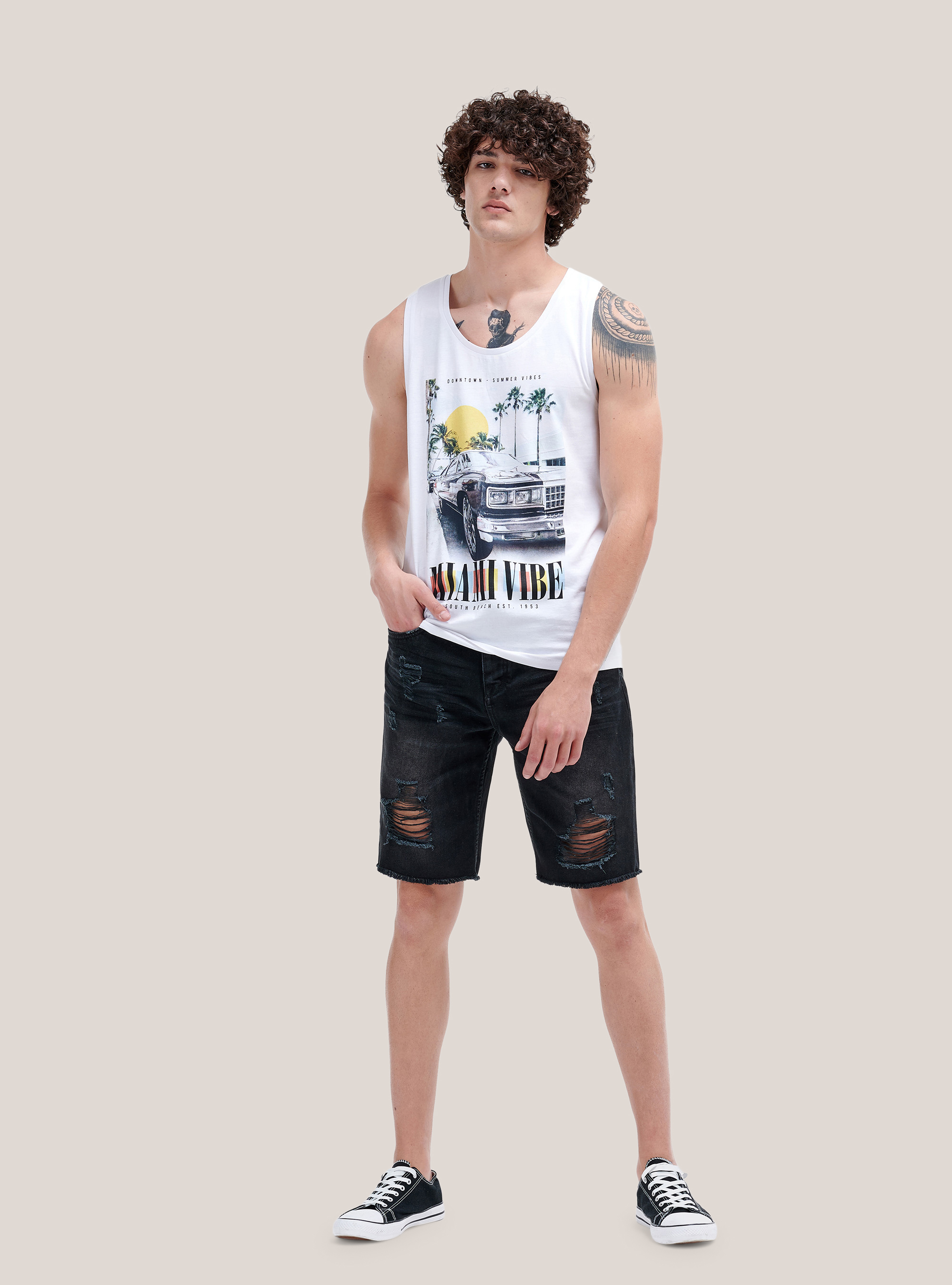 Tanktop mit Sommermotiven, C099 WHITE