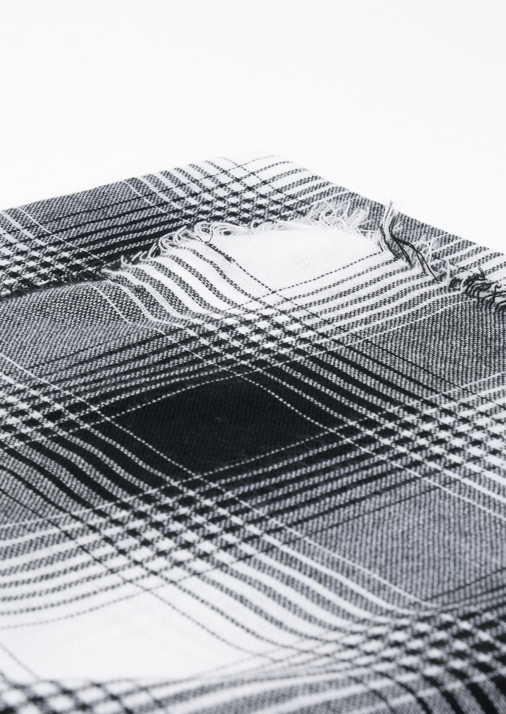 Sciarpa checks, C099 WHITE