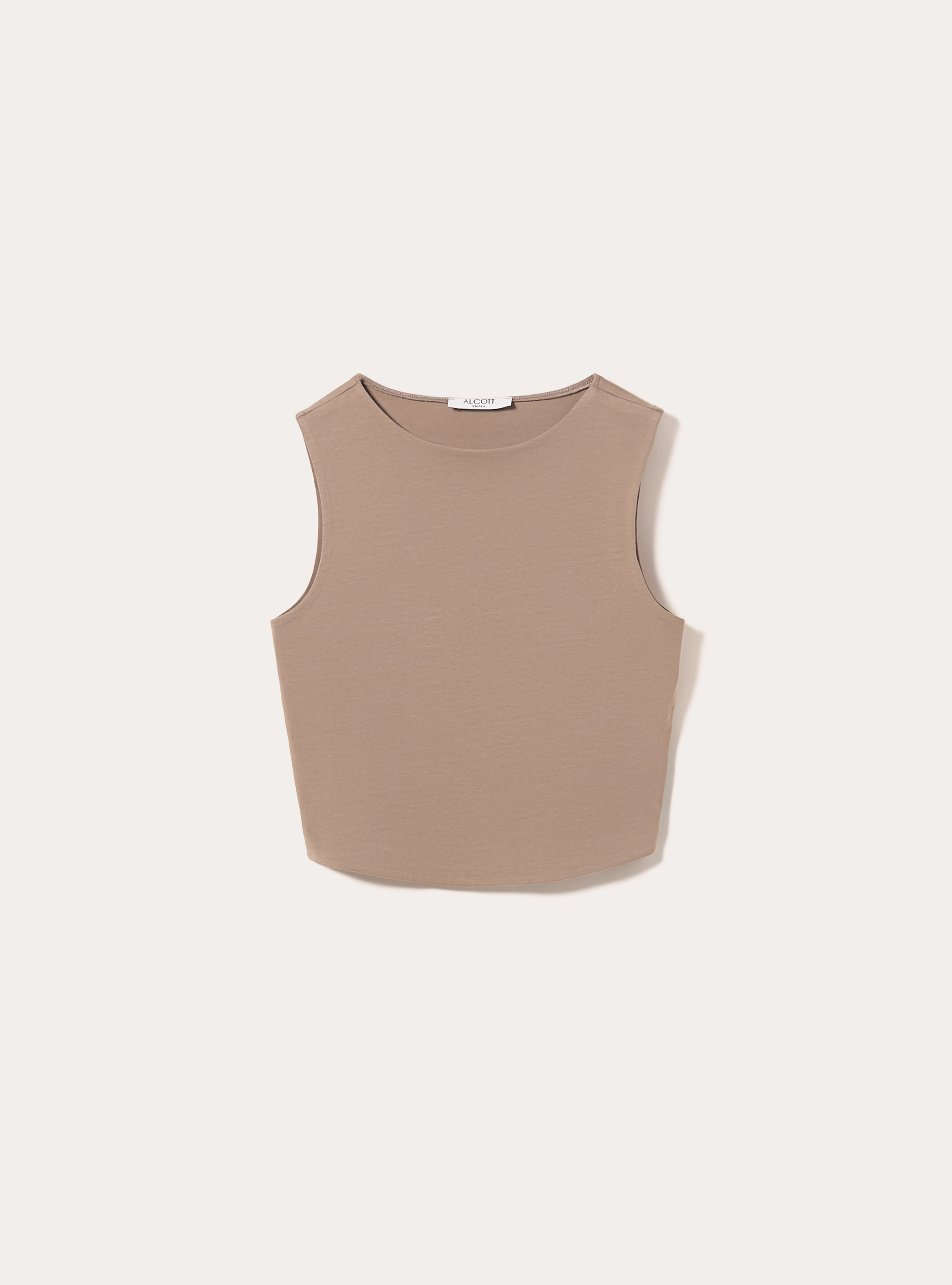 D&eacute;bardeur basique en coton extensible, BR2 BROWN MEDIUM