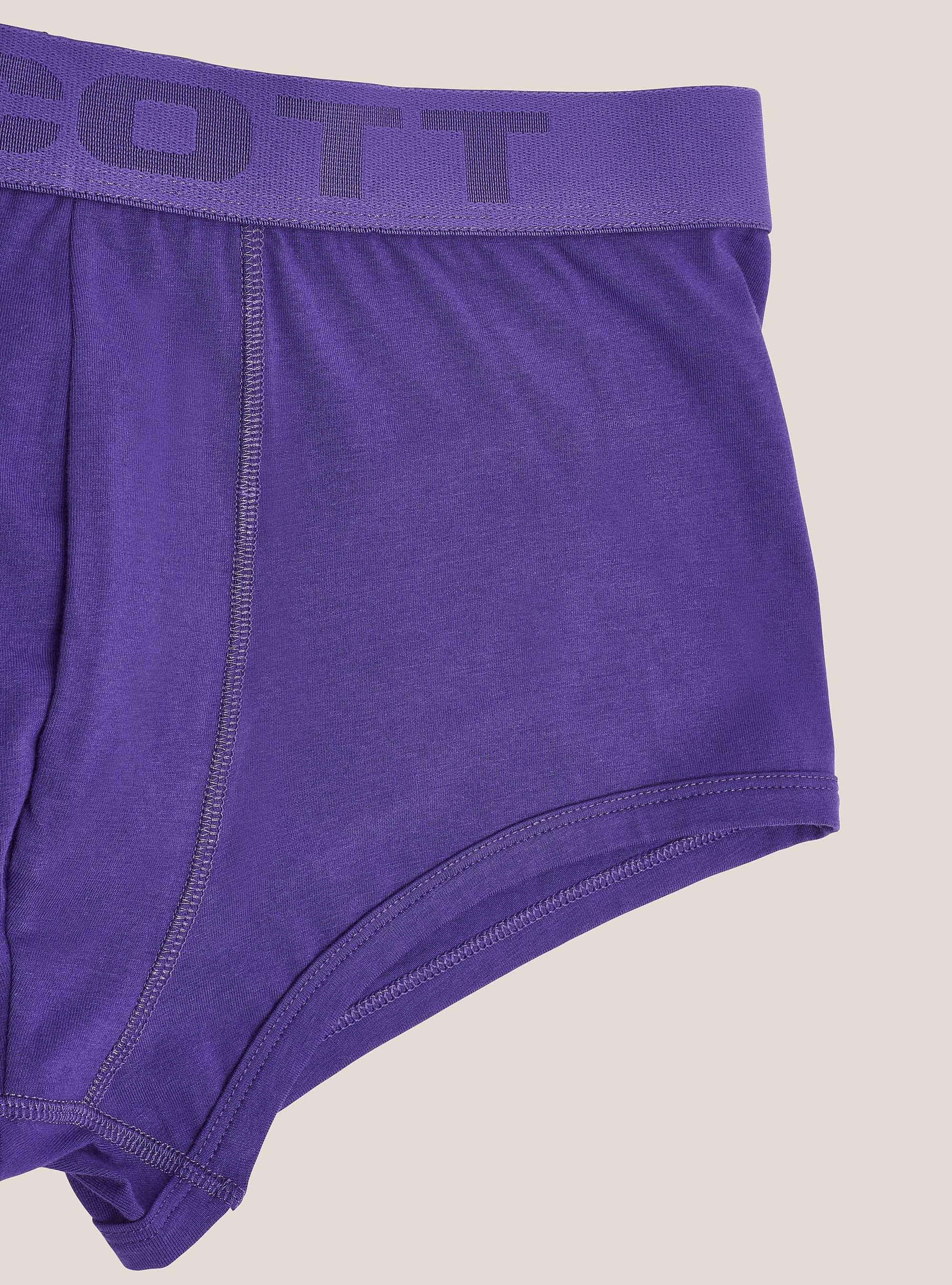 Cale&ccedil;on en coton extensible avec logo, C4417 PURPLE