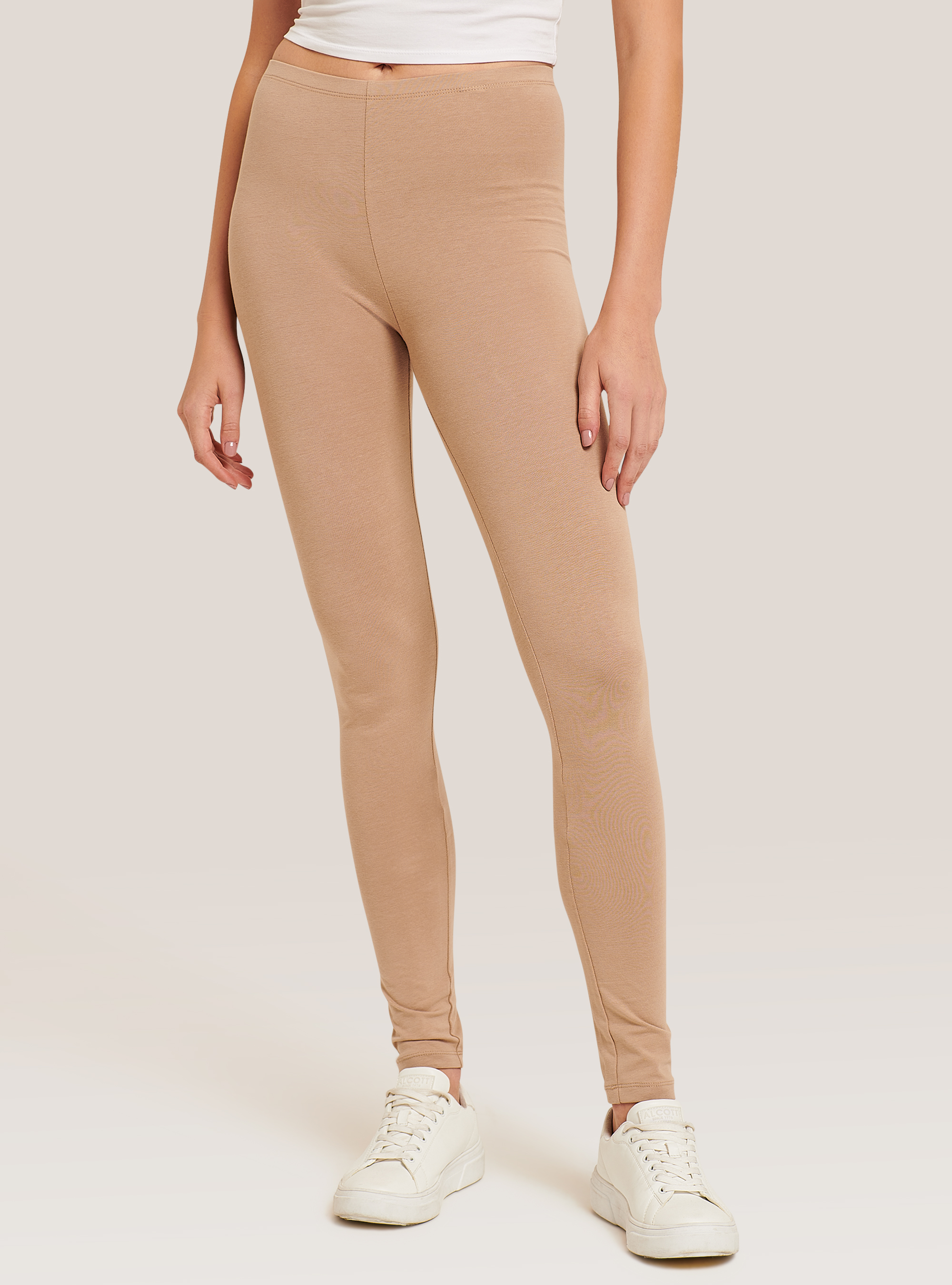 Basic stretch cotton leggings