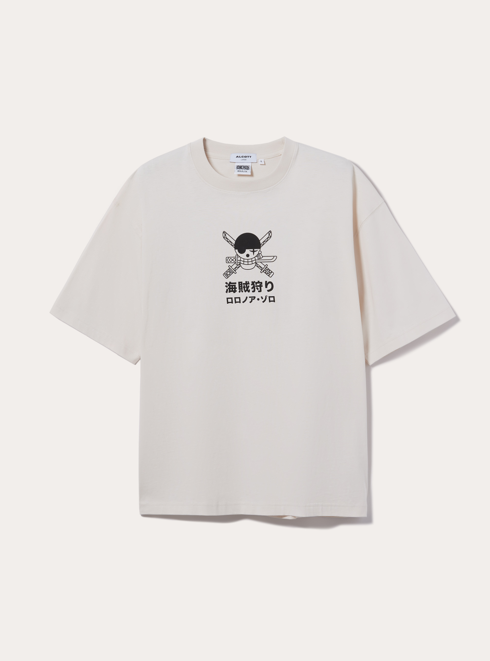 One Piece / Alcott boxy fit t-shirt, CR3 CREAM LIGHT