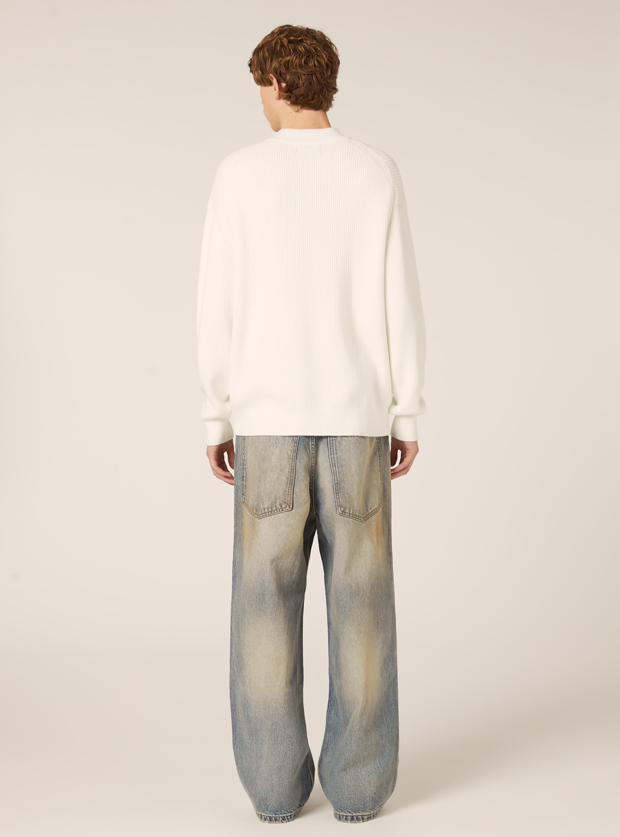 Soft mid-neck pullover, WH2 WHITE