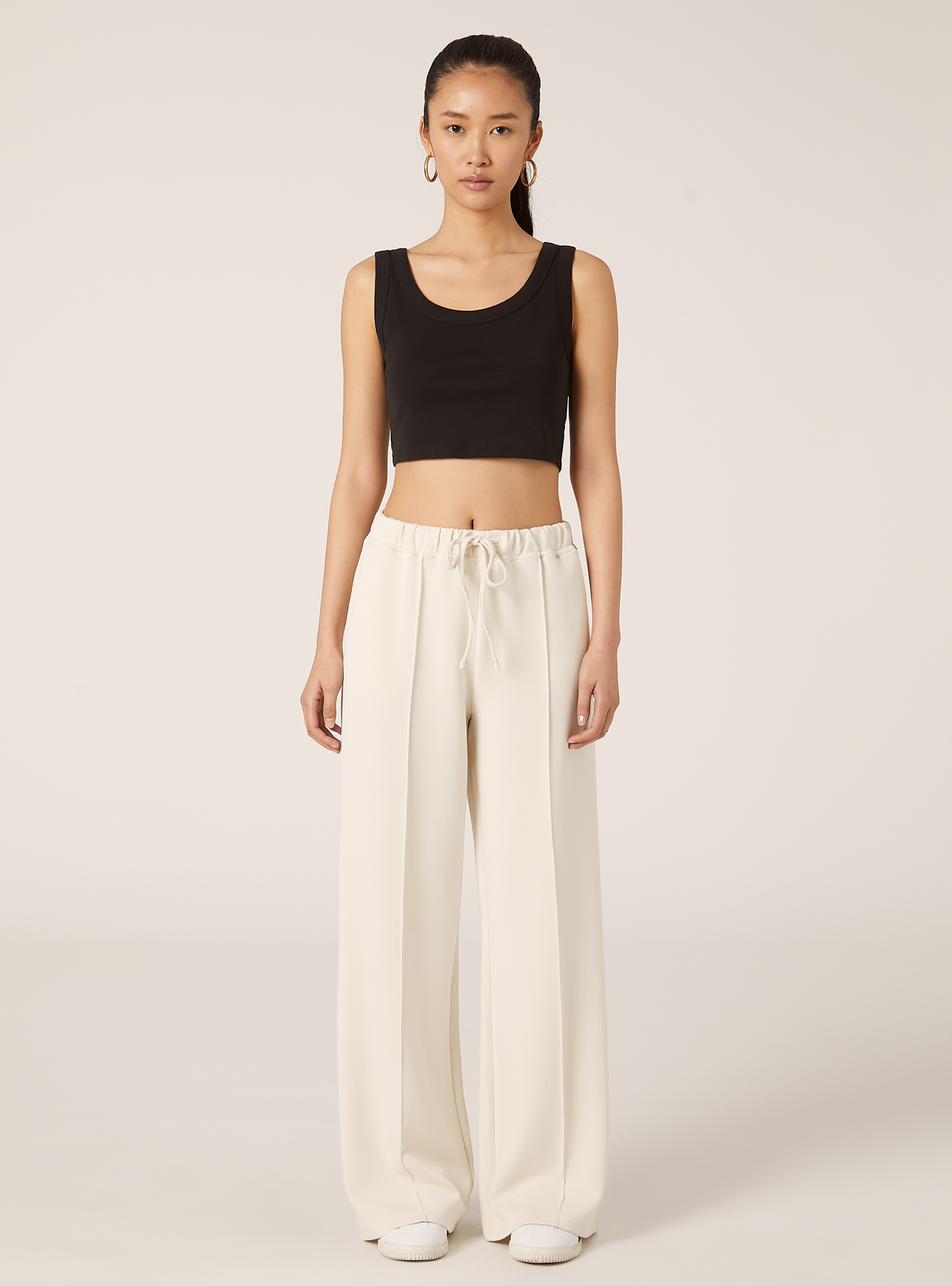 Wide leg soft touch jogger, BG3 BEIGE LIGHT