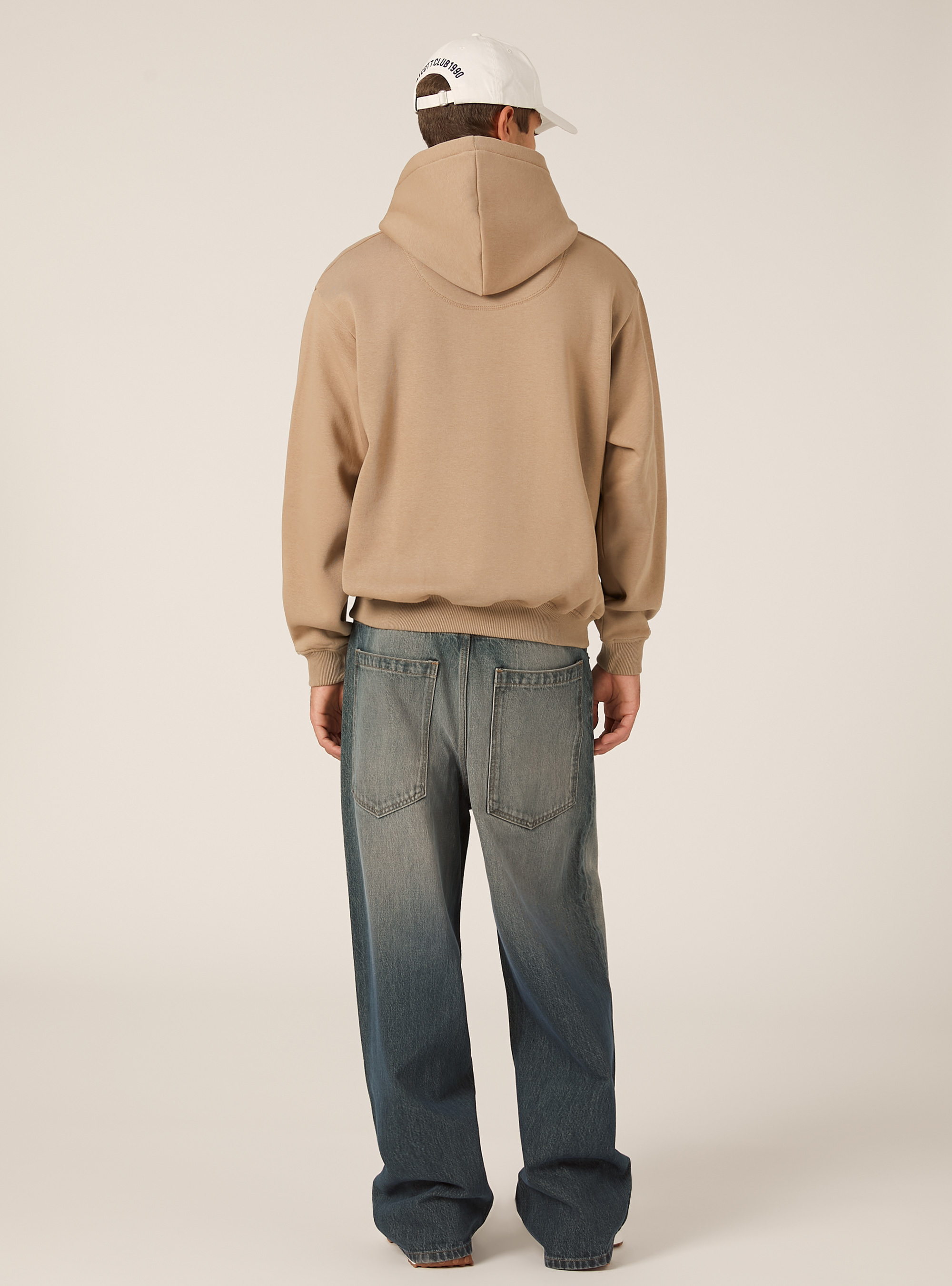 Boxy fit hoodie, BG1 BEIGE DARK